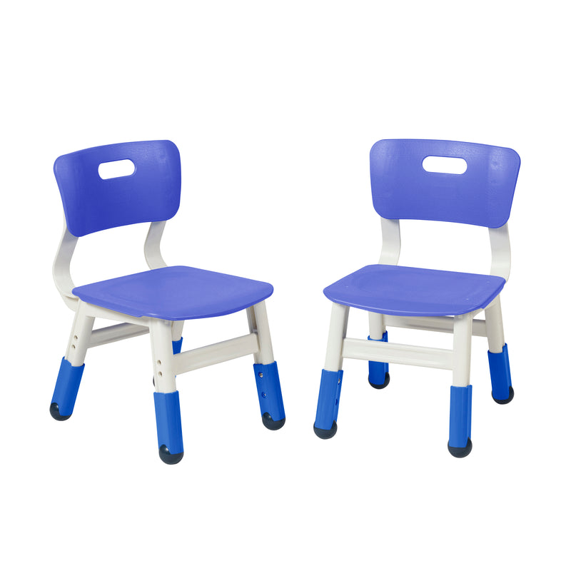Adjustable Height Plastic Classroom Chairs, 2-Pack