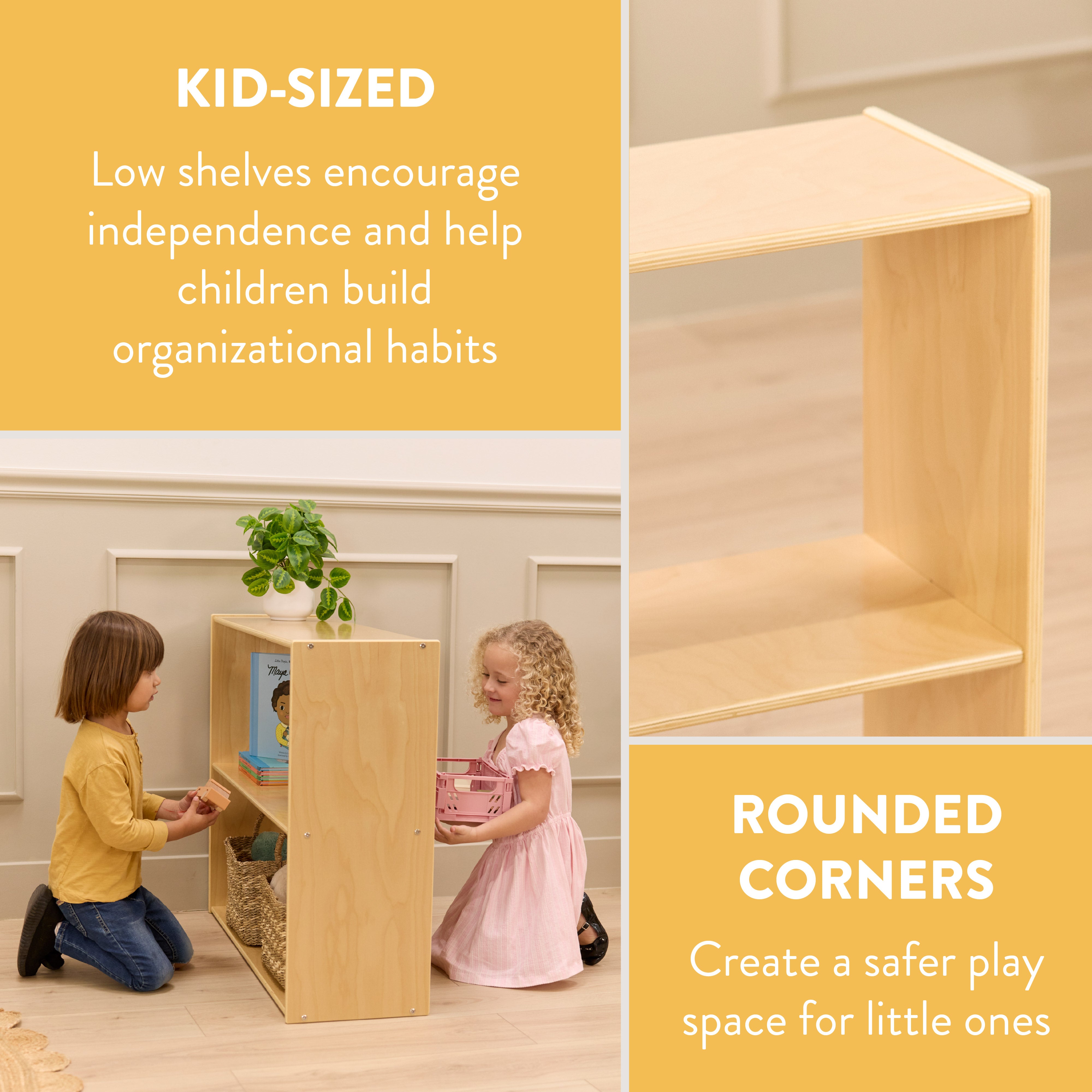 Sleekline 2-Shelf Double-Sided Storage Cabinet, 30in H