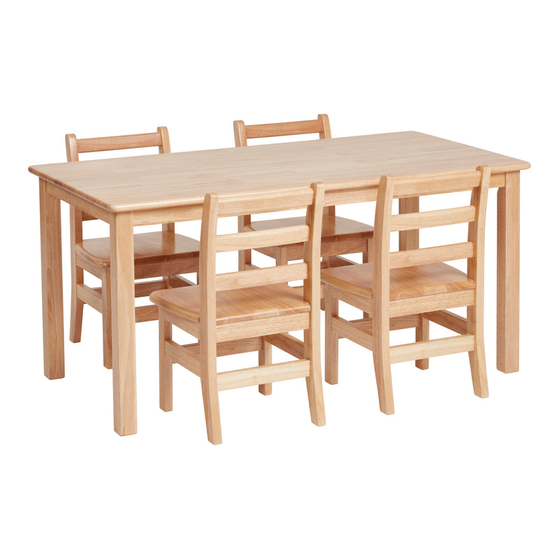 30in x 48in Rectangular Hardwood Table with 22in Legs, Kids Furniture