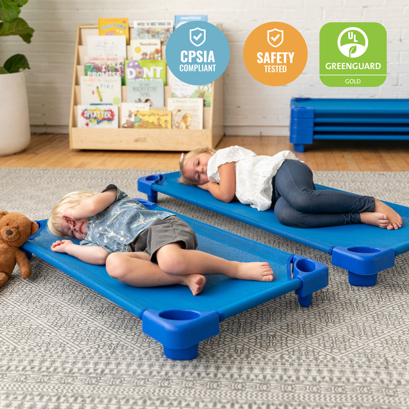 Stackable Kiddie Cot, Toddler Size, Ready-to-Assemble, 6-Pack