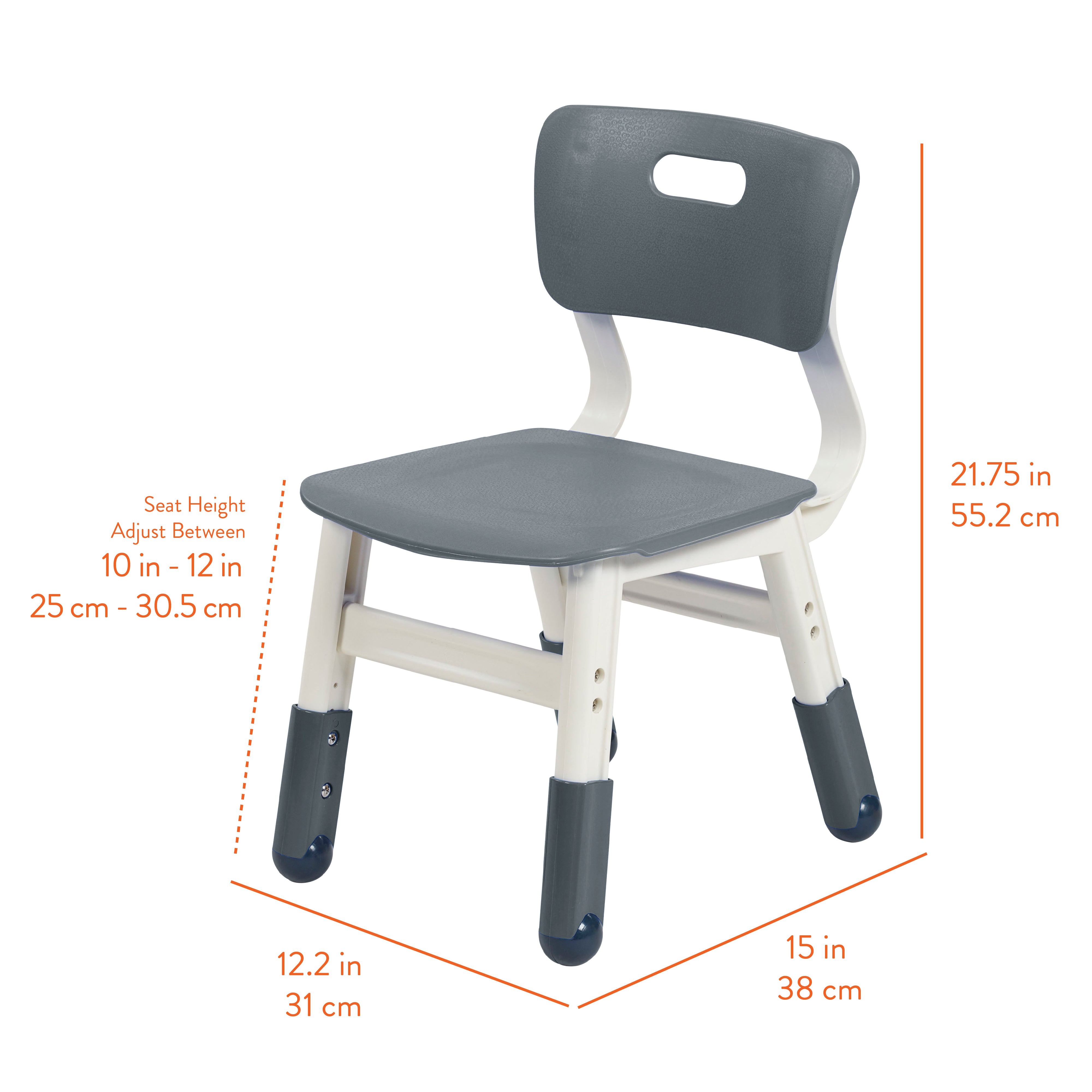 Adjustable Height Toddler Chairs, 2-Pack