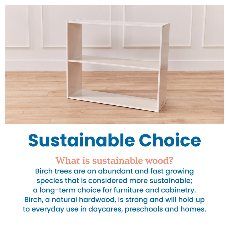 Streamline 2-Shelf Storage Cabinet, 30in High, Double-Sided