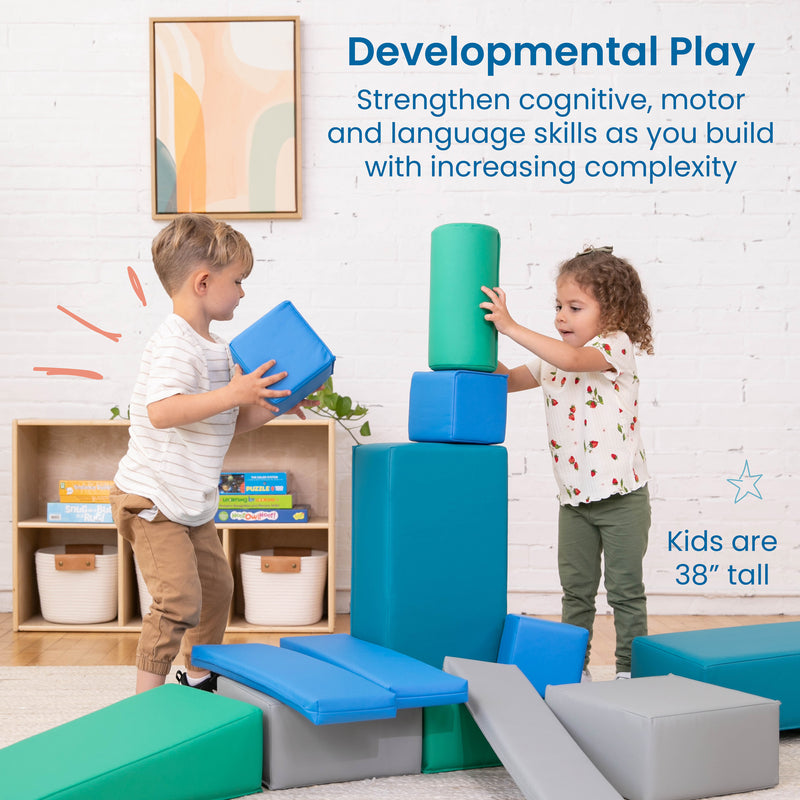 Soft Unit Blocks Soft Builder Blocks, Foam Shapes, 16-Piece