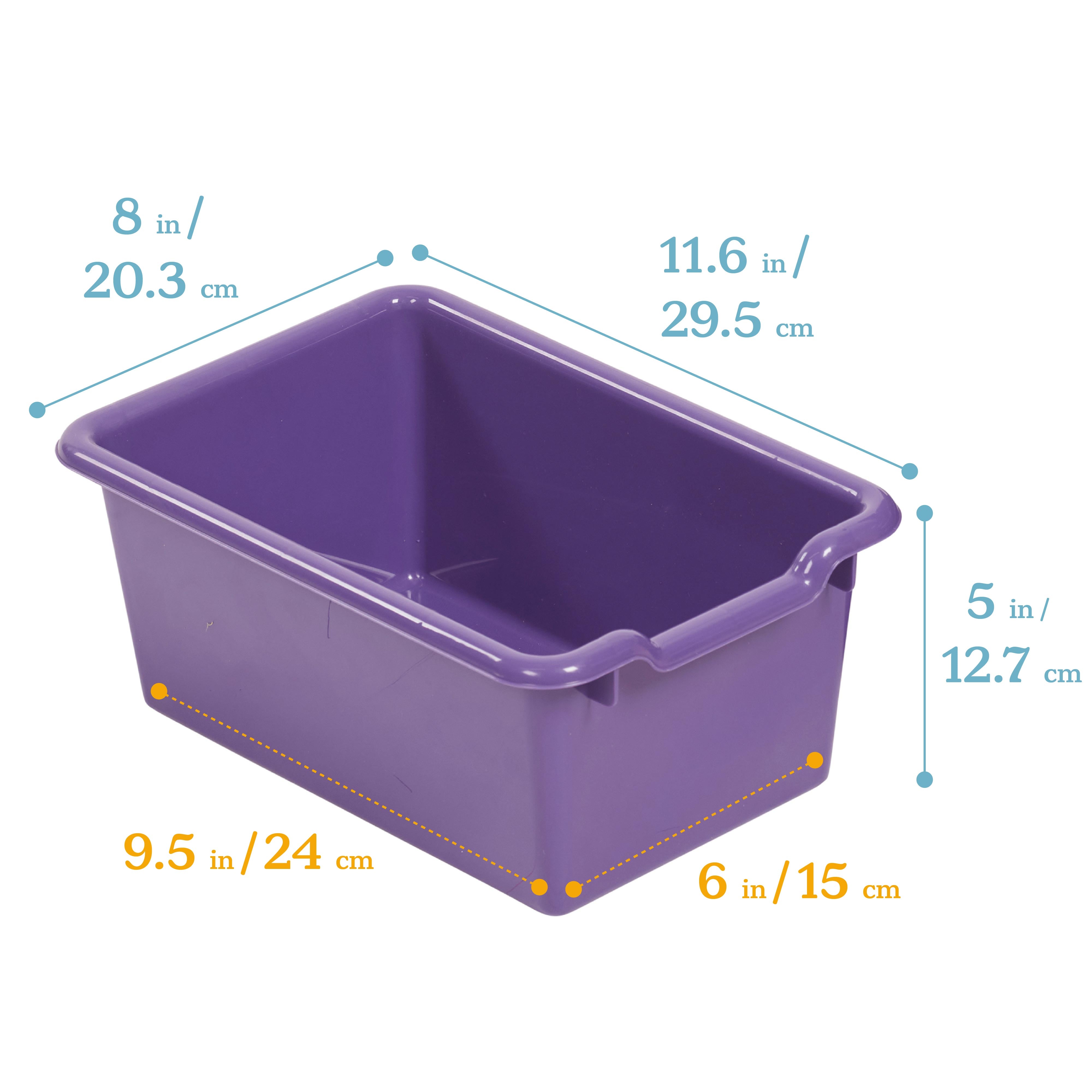 Scoop Front Plastic Storage Bins, 30-Piece