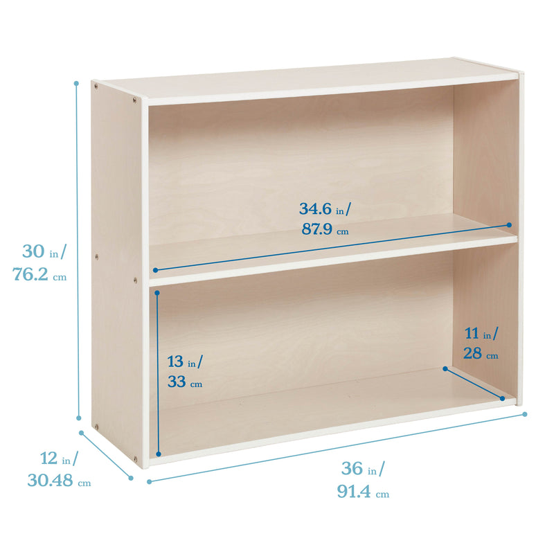 Streamline 2-Shelf Storage Cabinet with Back, 30in High