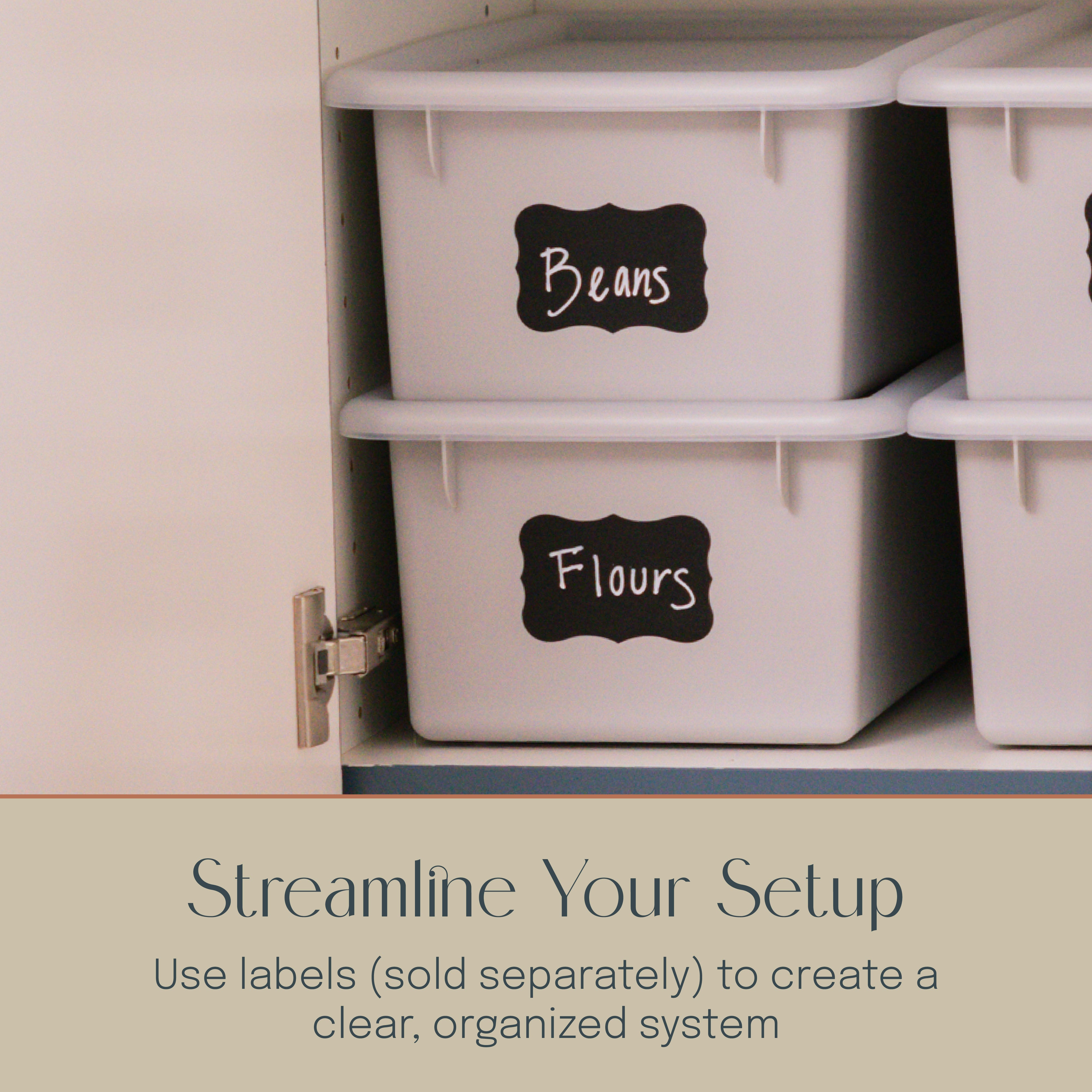 Cubby Storage Bins with Non-Snap Lids, 10-Piece