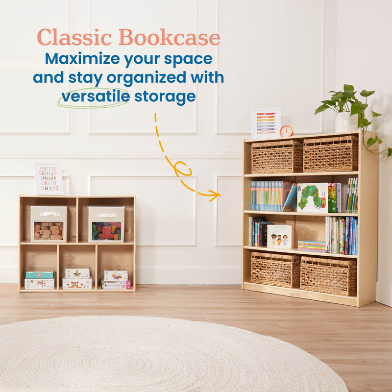 Classic Bookcase, Adjustable Shelves, 48in H