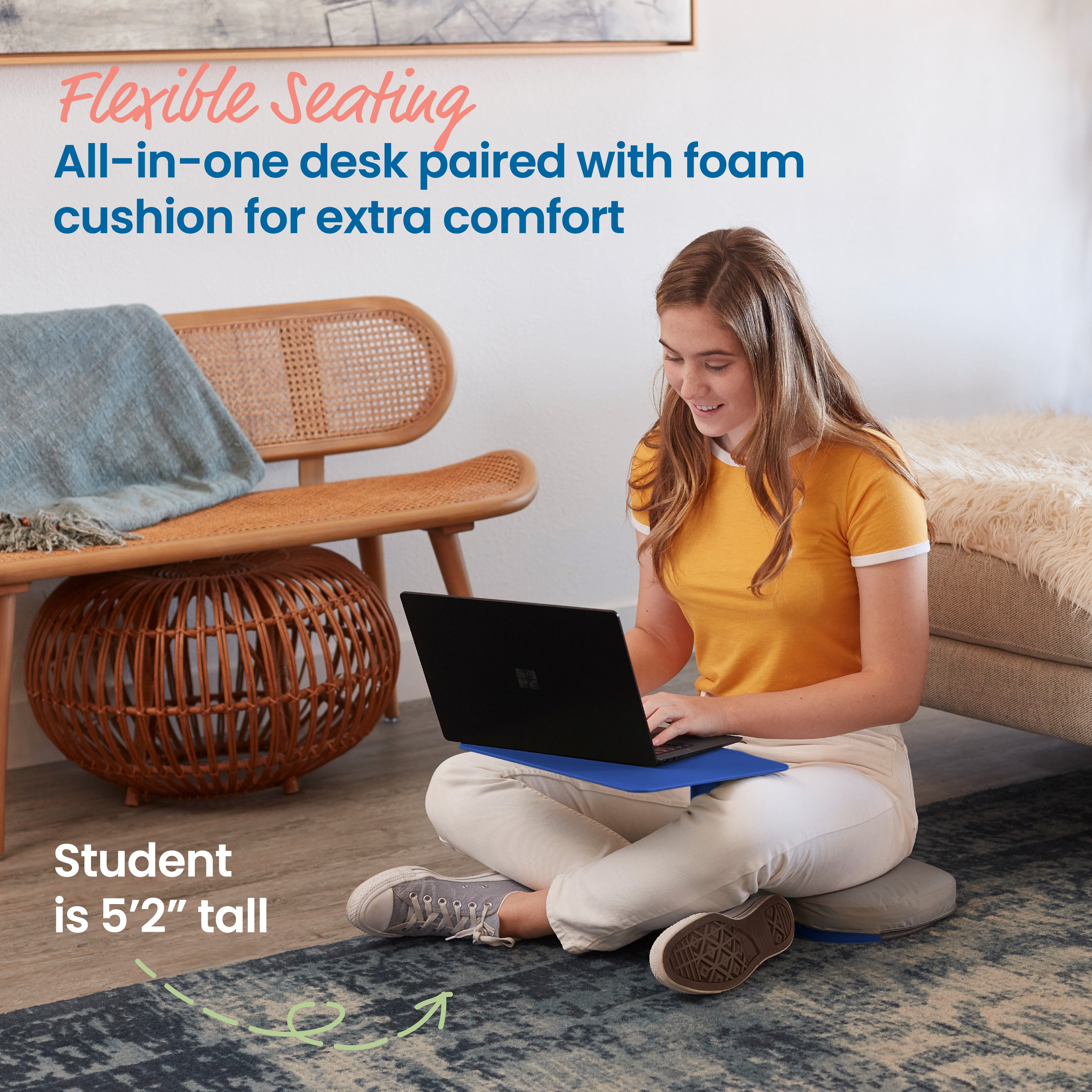 The Surf Indoor/Outdoor Portable Desk with Cushion