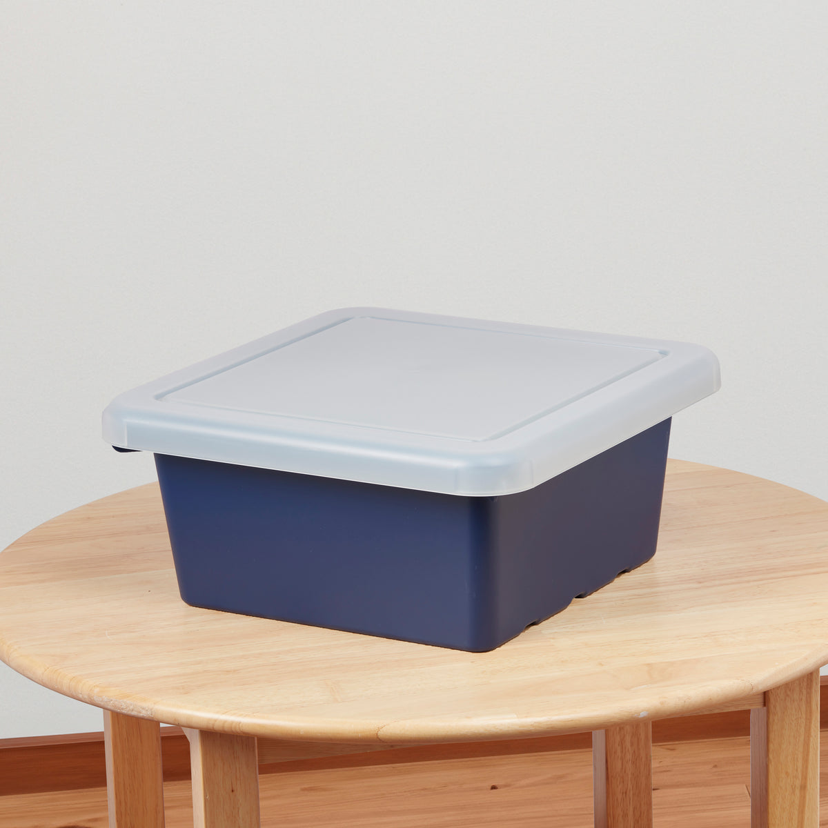 Stackable Square Bins with Non-Snap Lids, 2-Pack