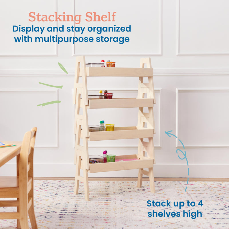 Adjustable Stacking Shelf with Full Edge