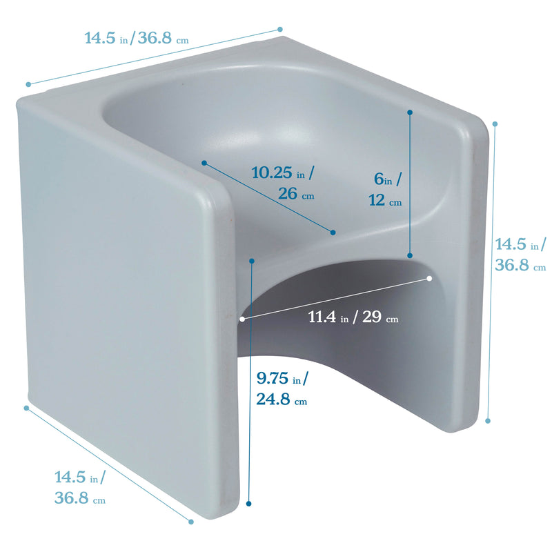 ECR4Kids Tri-Me 3-In-1 Cube Chair, Kids Furniture