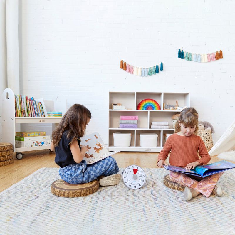 Mobile Book Cart with Countdown Timer, Classroom Bookshelf