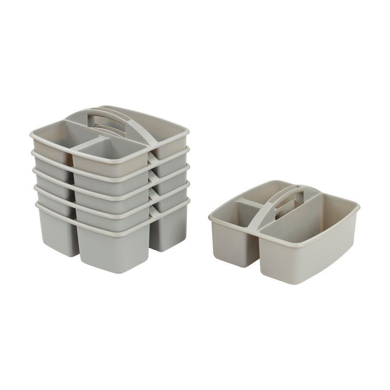 3-Compartment Storage Caddy, Small, Supply Organizer, 6-Pack