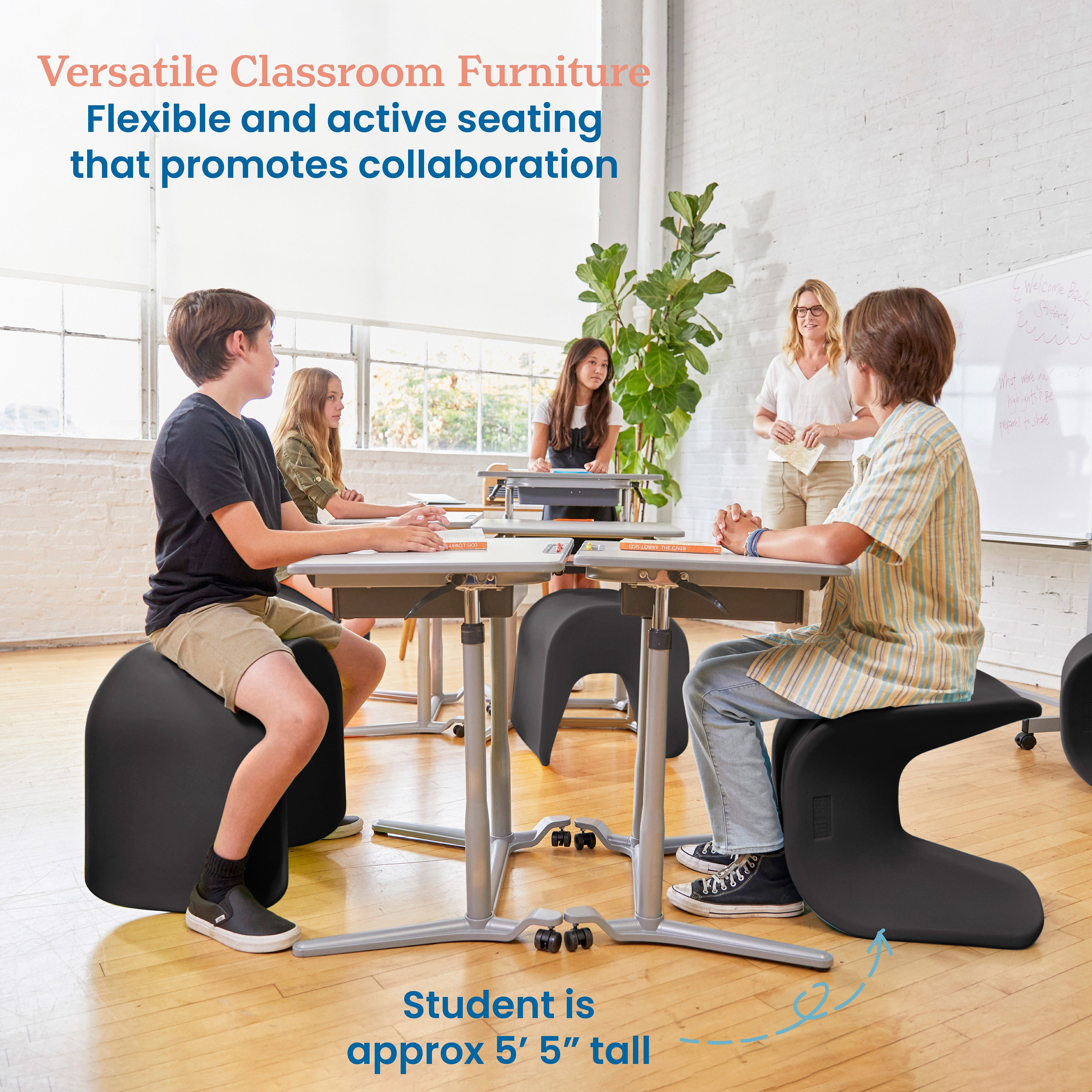 Wave Seat, 18in - 19.6in Seat Height, 2-Pack