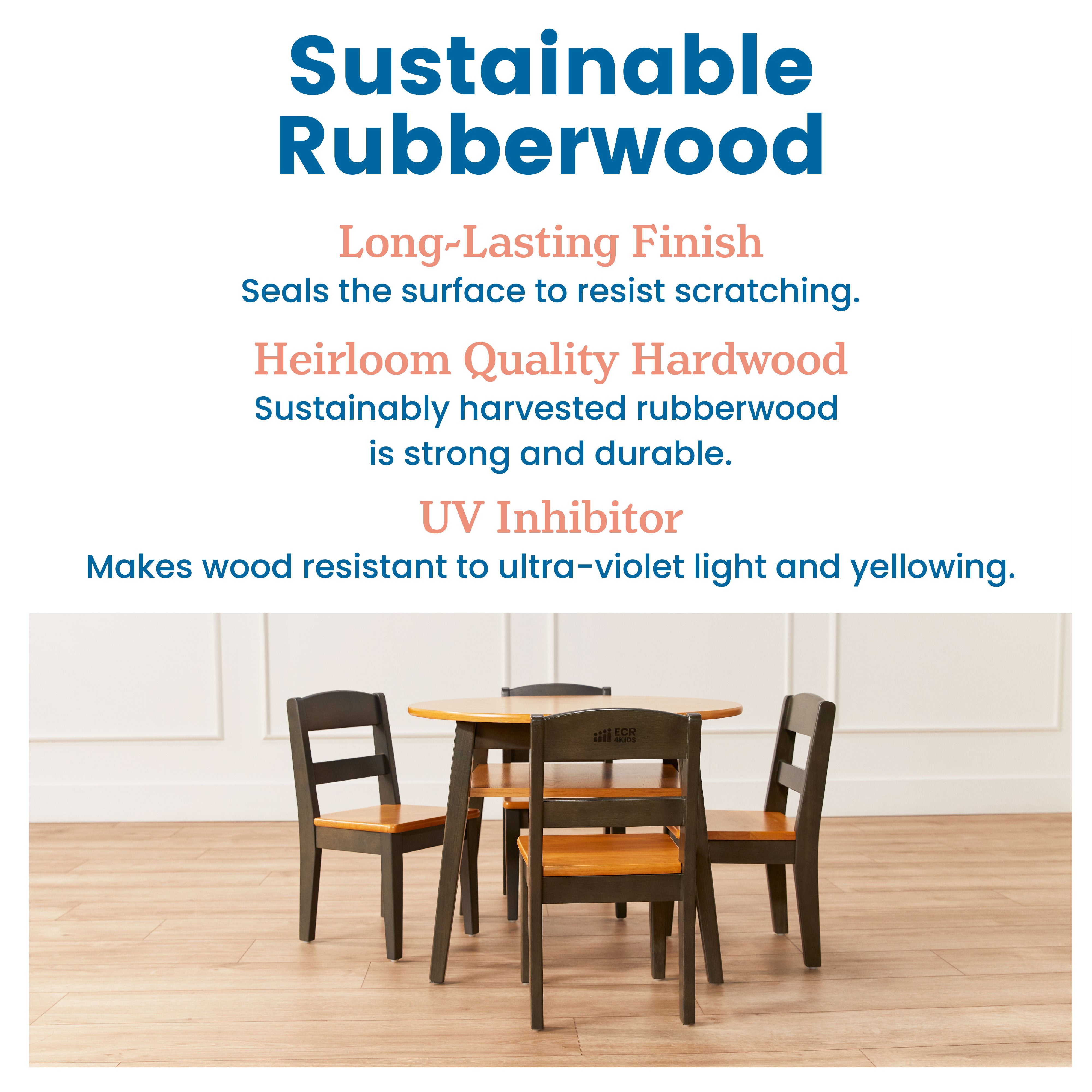 Hideaway Table and Chair Set, 5-Piece