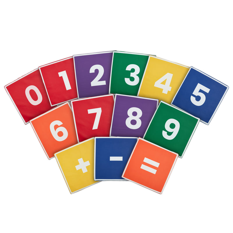 Hop to It Math Mats, Hopscotch Game, Foam Number Tiles, 13-Piece