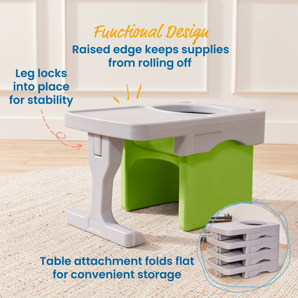 Tri-Me Cube Chair and Desk, 2-Piece