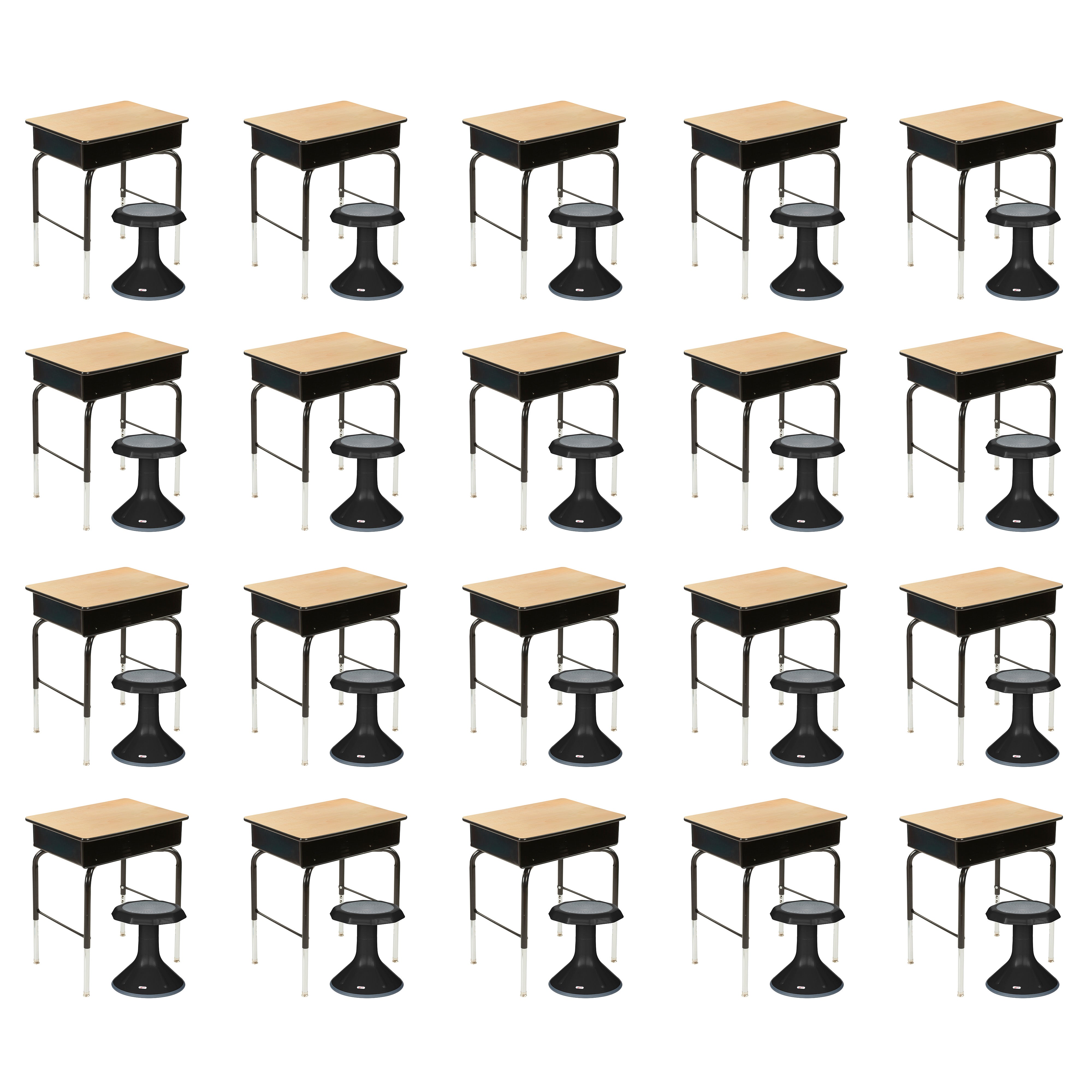 Classroom Package with Open Front Desks and ACE Stools