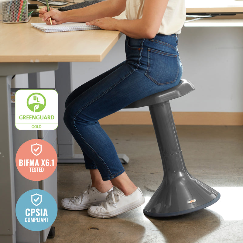 ACE Active Core Engagement Wobble Stool, Portable Flexible Seating, 20in Seat Height