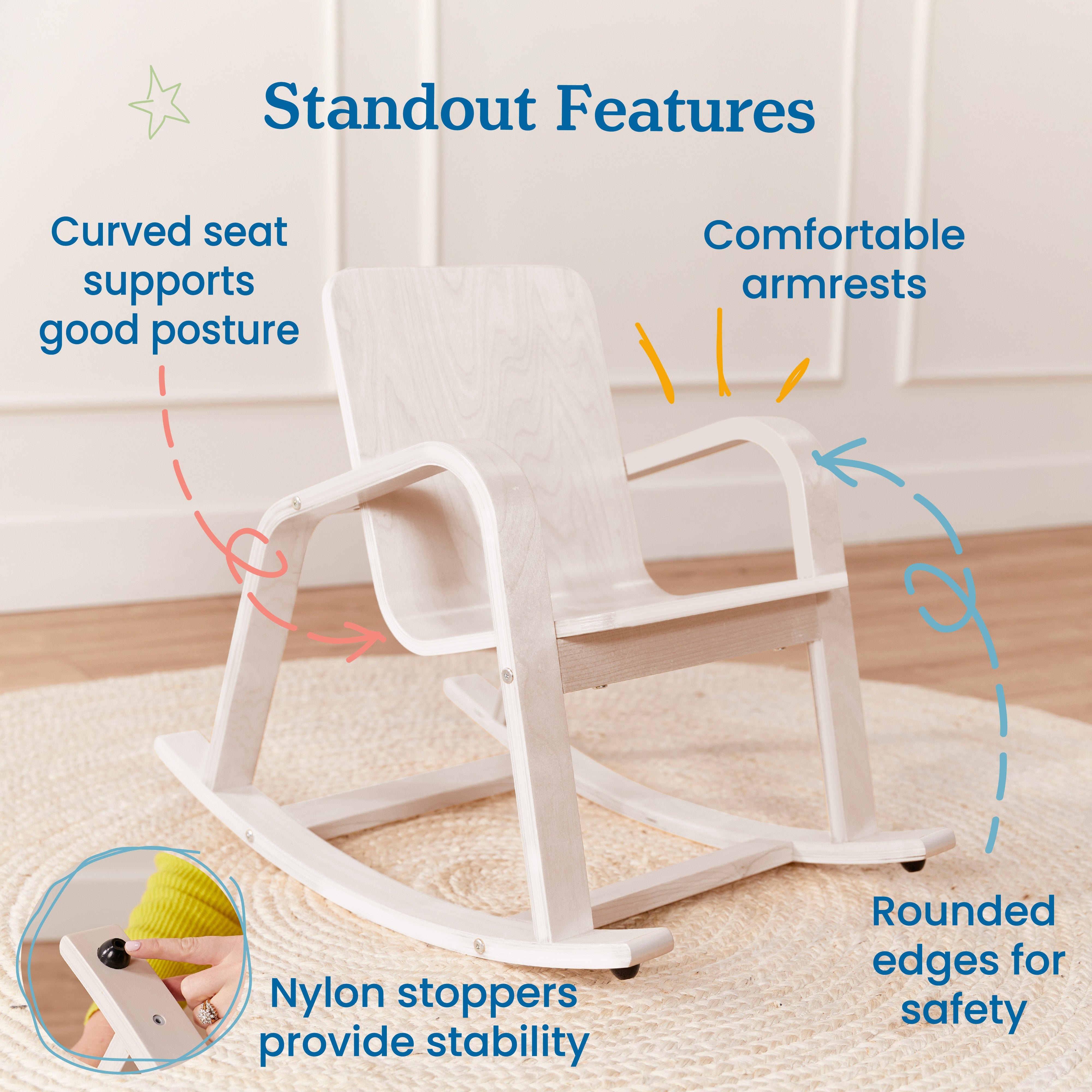 Bentwood Rocking Chair, Kids Furniture