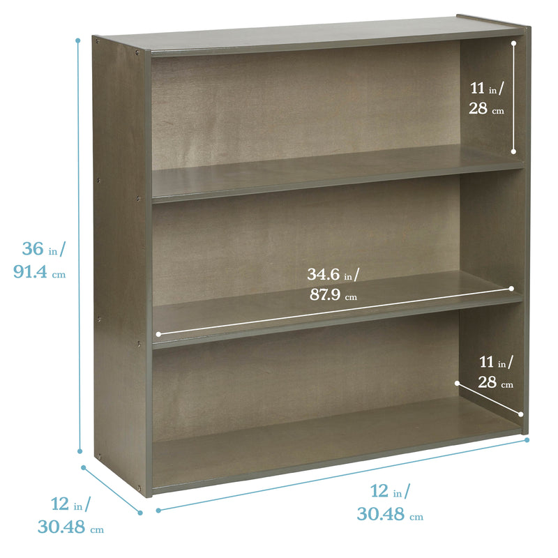 Streamline 2-Shelf Storage Cabinet with Back, 36in High