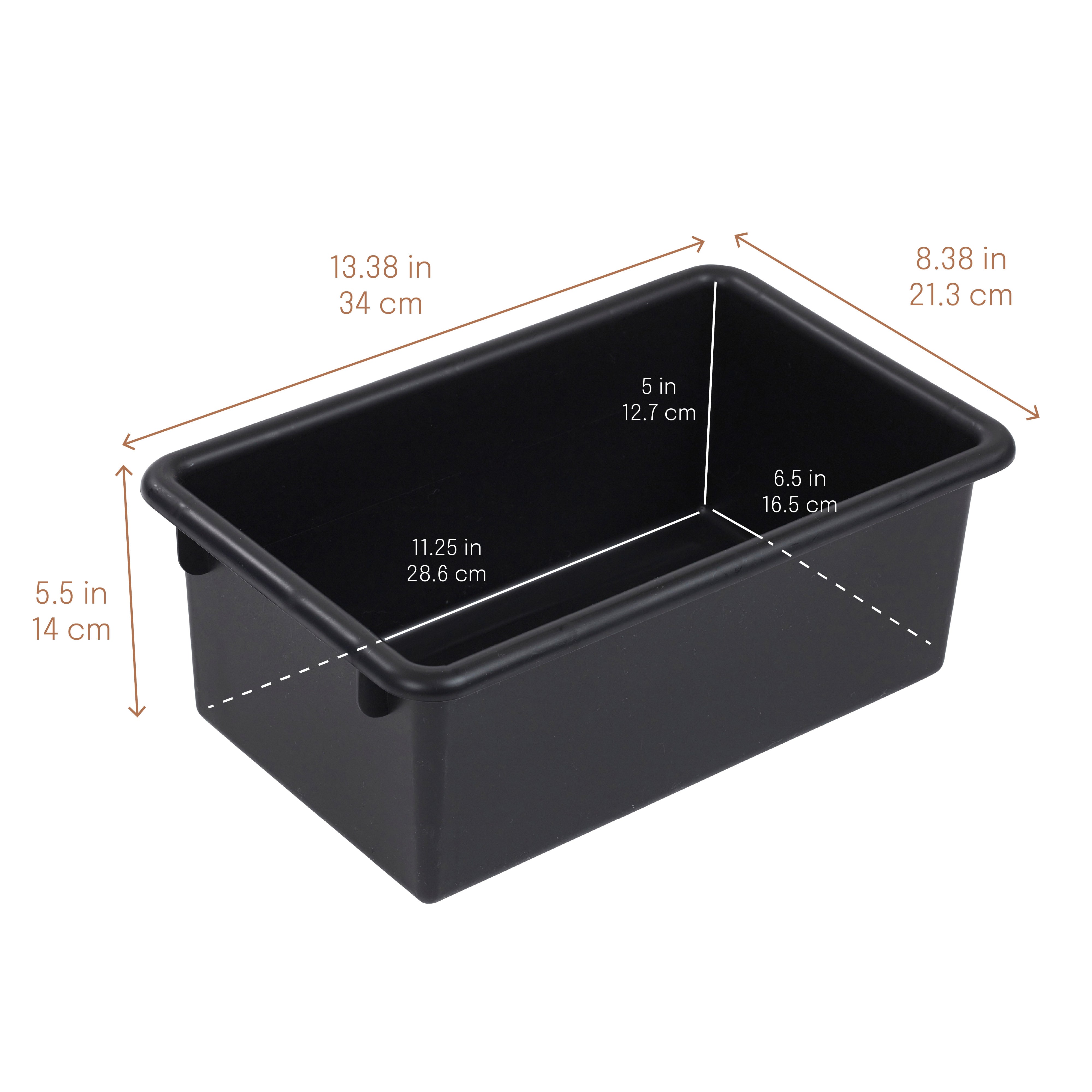 Cubby Storage Bins with Non-Snap Lids, 10-Piece