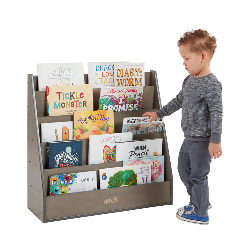 Streamline Single-Sided Book Display with Storage