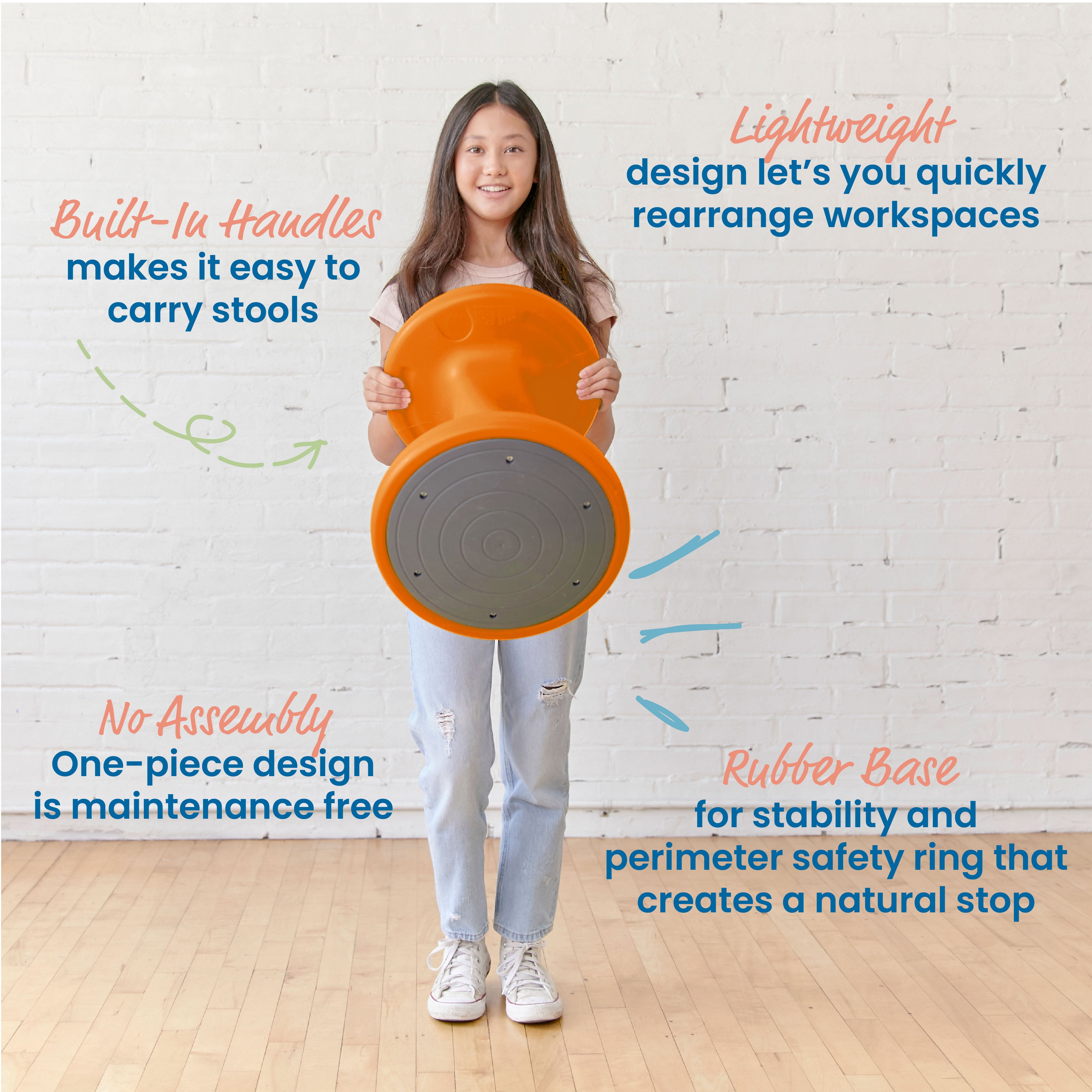 Twist Wobble Stool, 18in Seat Height