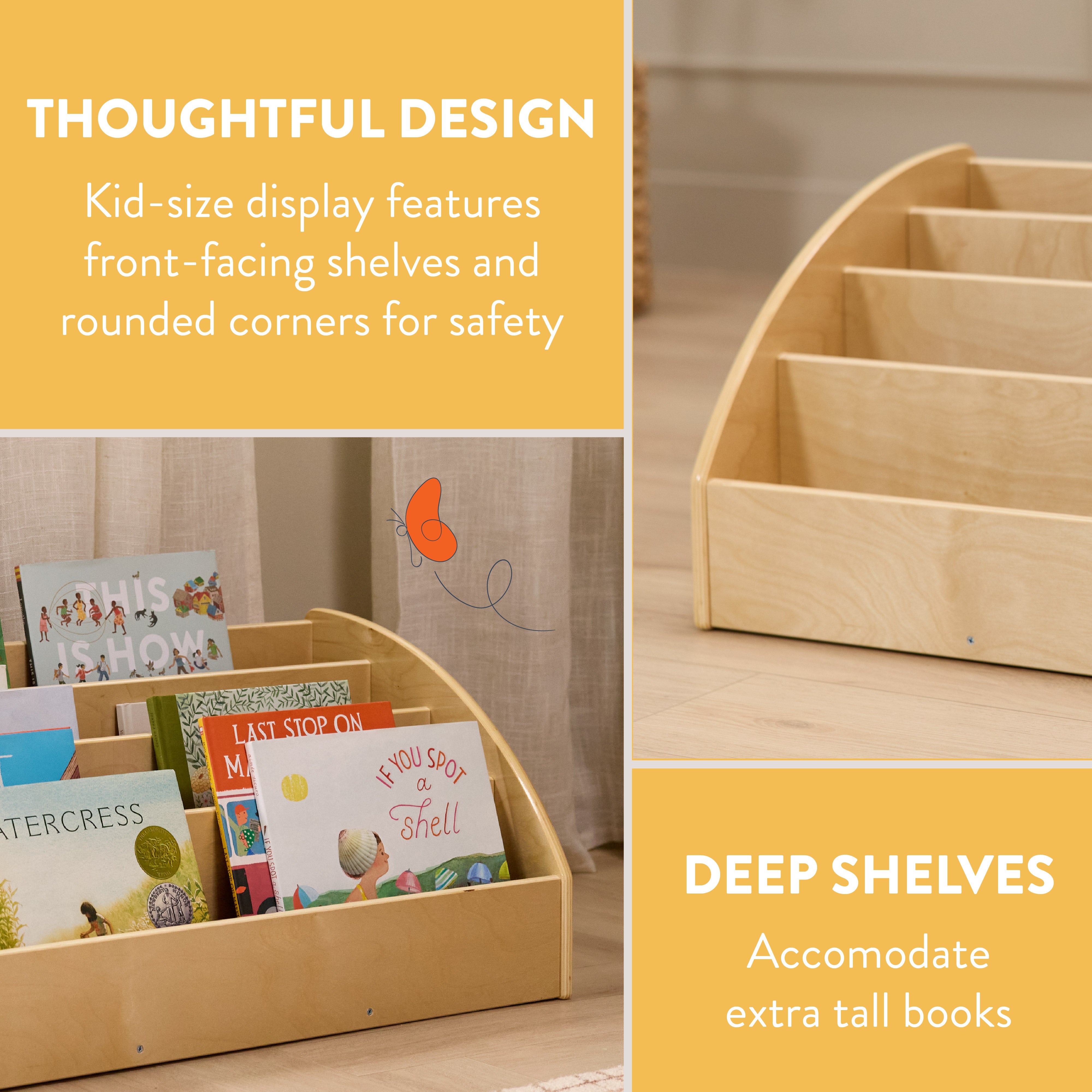 4-Tier Forward-Facing Toddler Book Display