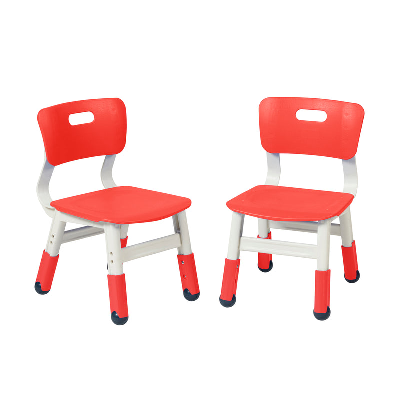 Adjustable Height Plastic Classroom Chairs, 2-Pack