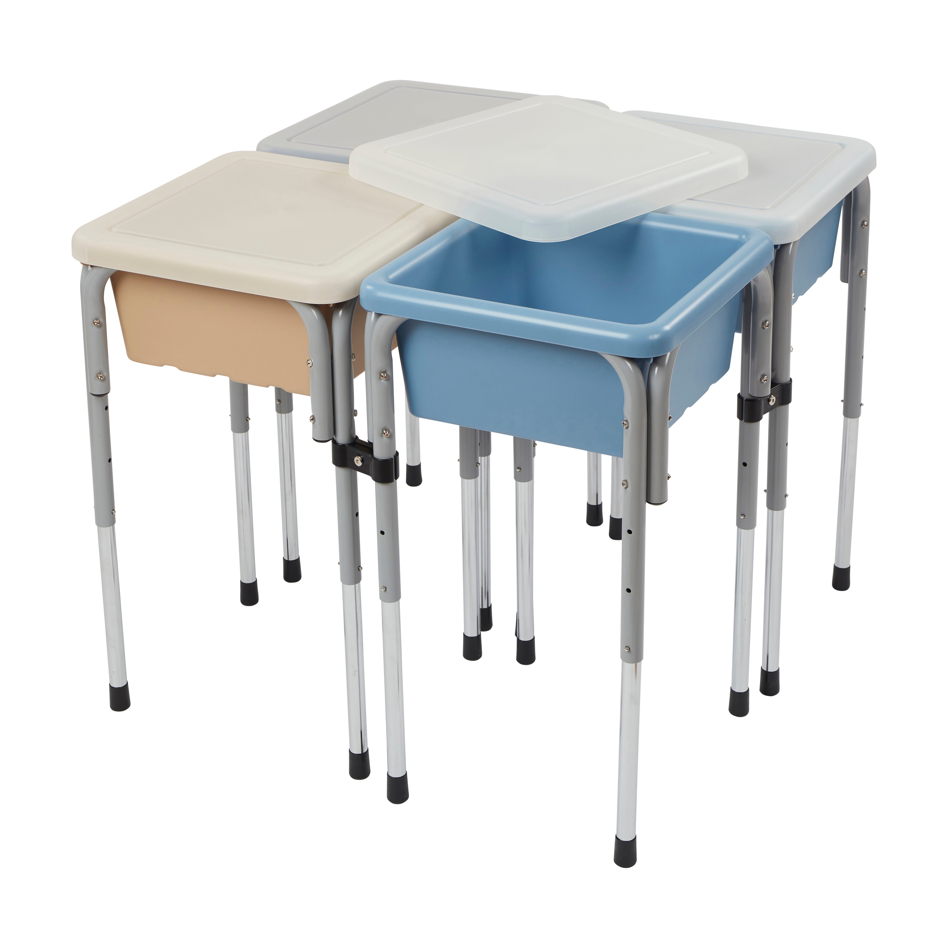 Adjustable Quad Sensory Tables with Lids