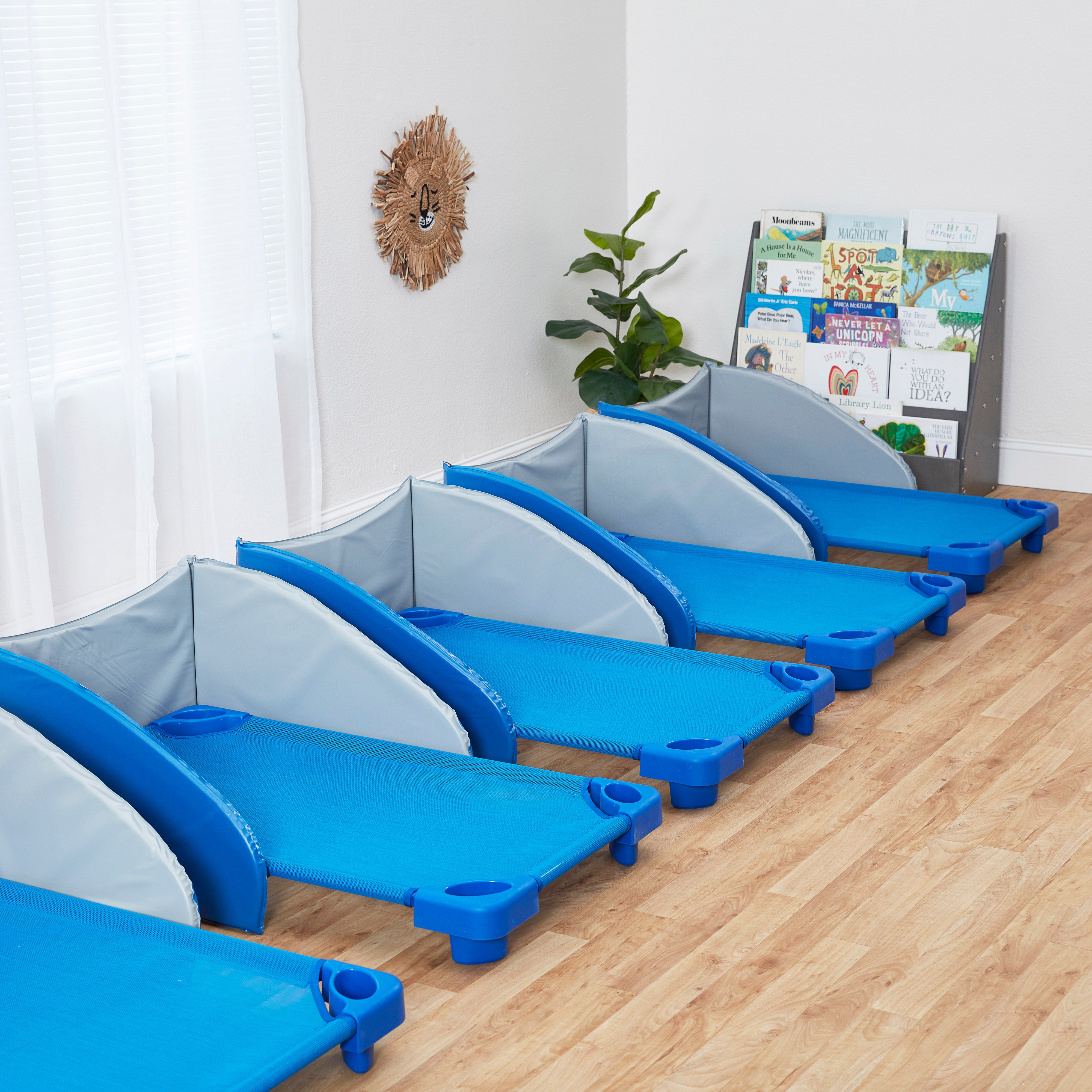 Stackable Kiddie Cot, Toddler Size, Ready-to-Assemble - Blue