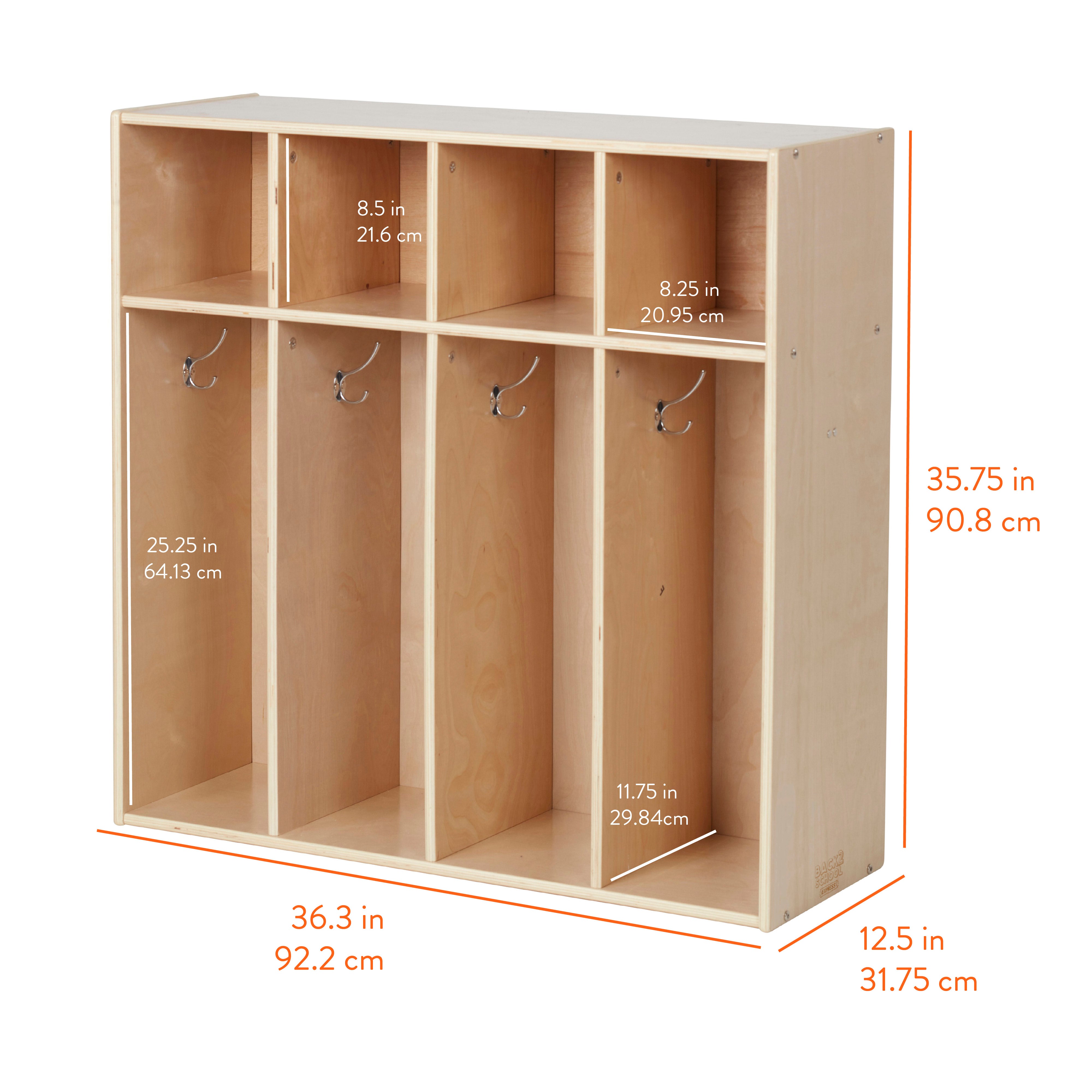 Sleekline 4-Section Toddler Storage Coat Locker