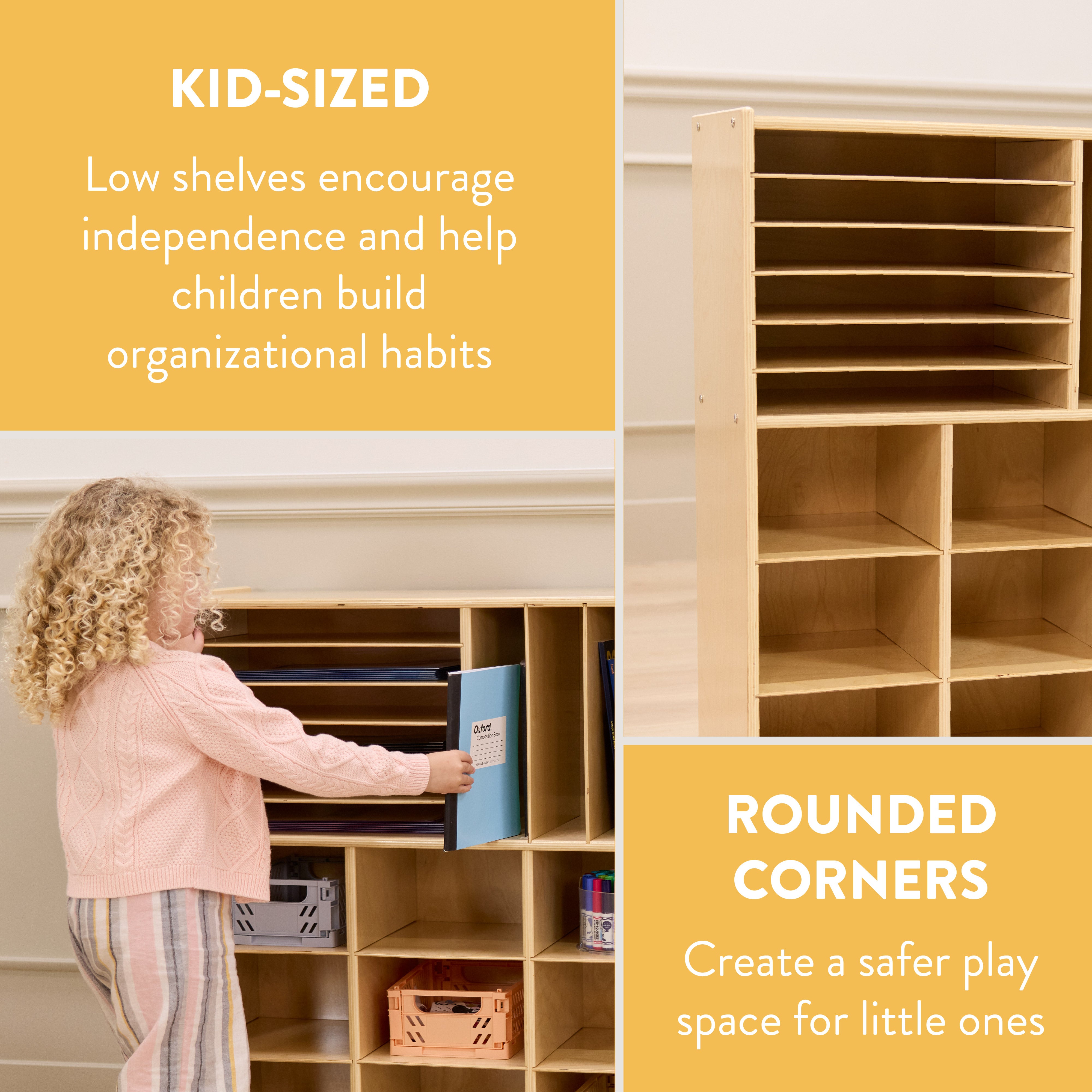 Multi-Function Cubby and Tray Mobile Storage Cabinet