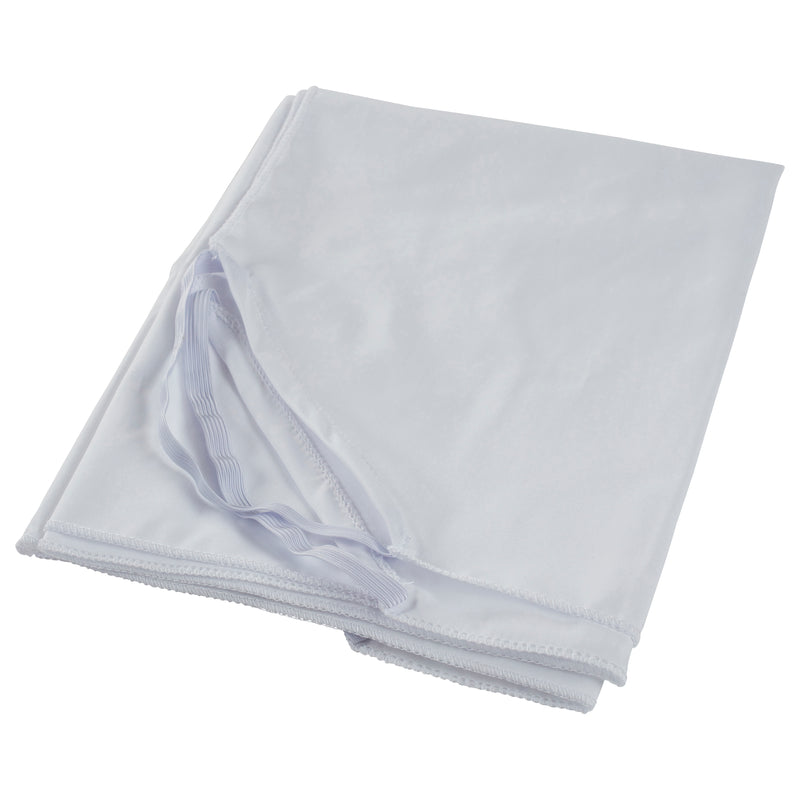 Standard Cot Sheet with Elastic Straps, 52in x 21.75in, 12-Pack - White