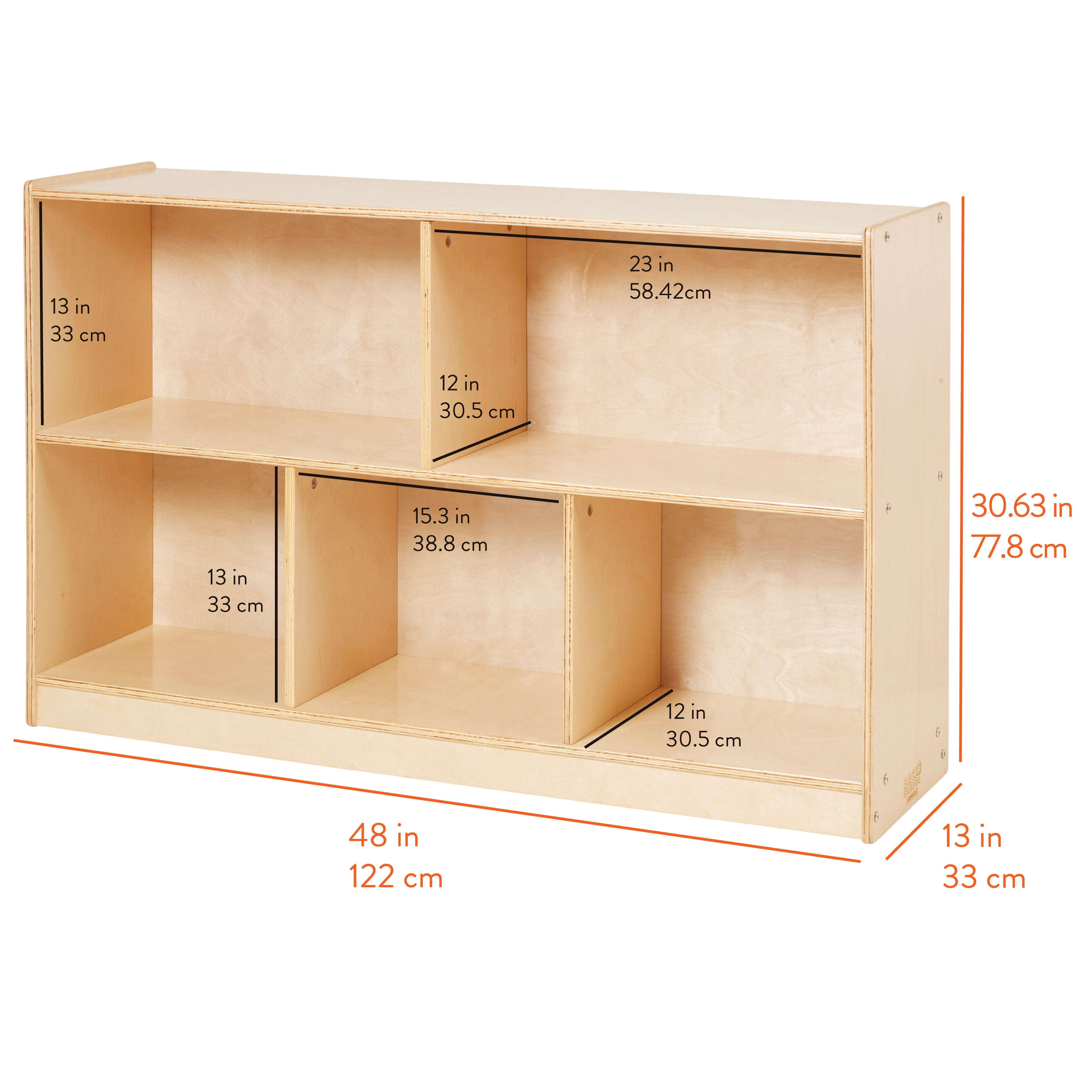 5-Compartment Mobile Storage Cabinet, Preschool