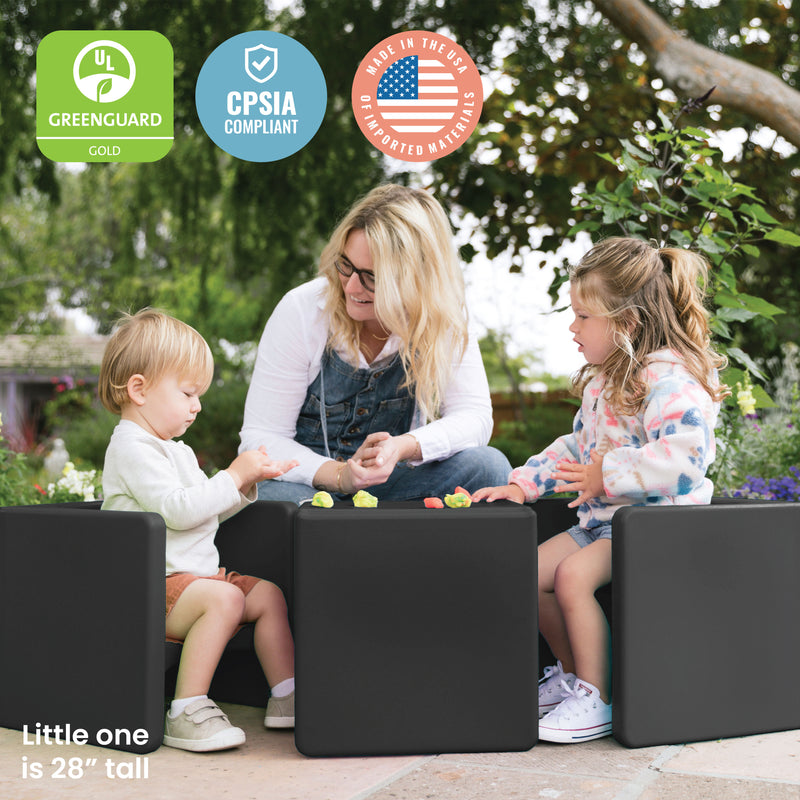 Tri-Me Indoor/Outdoor 3-In-1 Plastic Multipurpose Cube Chair