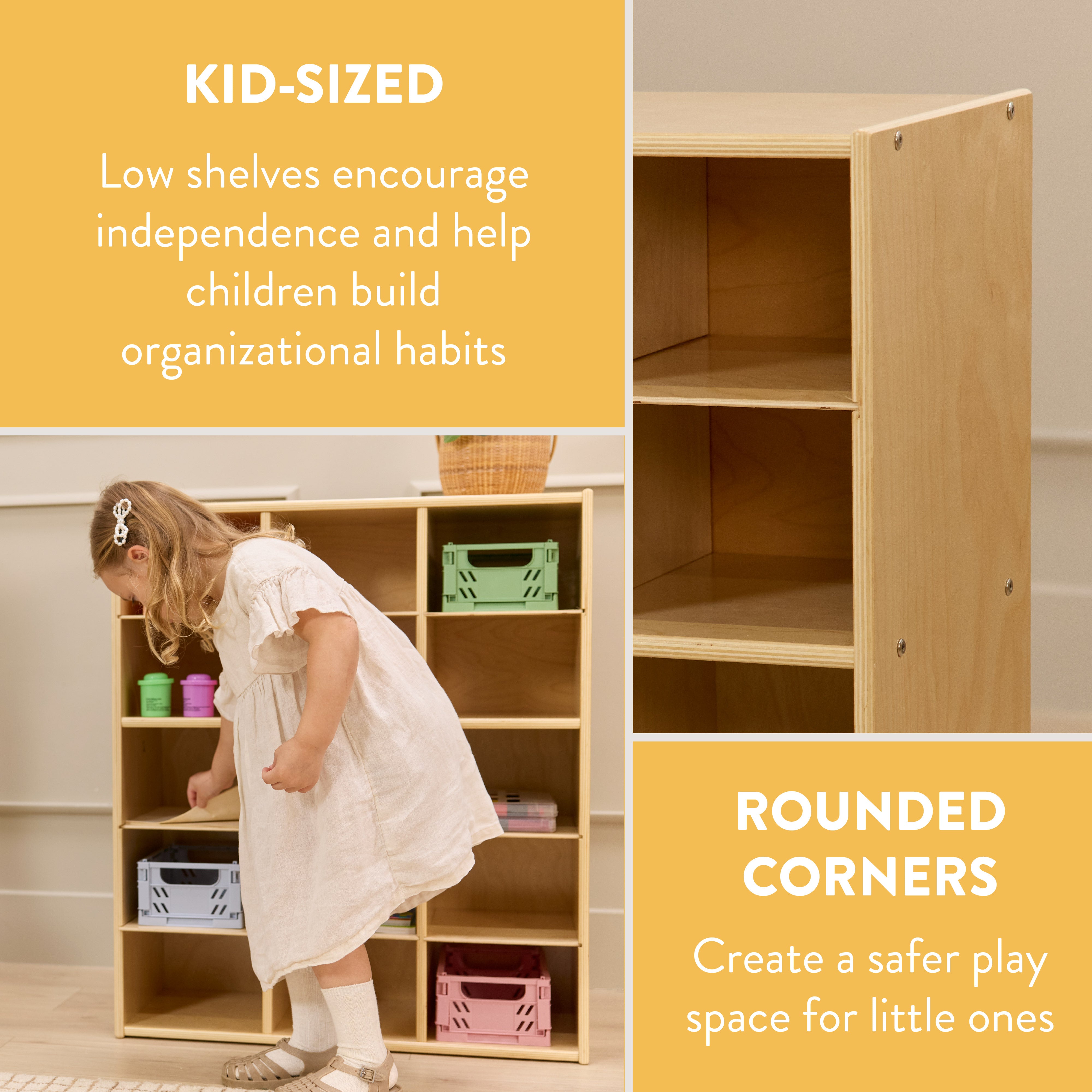 Sleekline 15-Compartment Cubby Storage Cabinet, 5x3