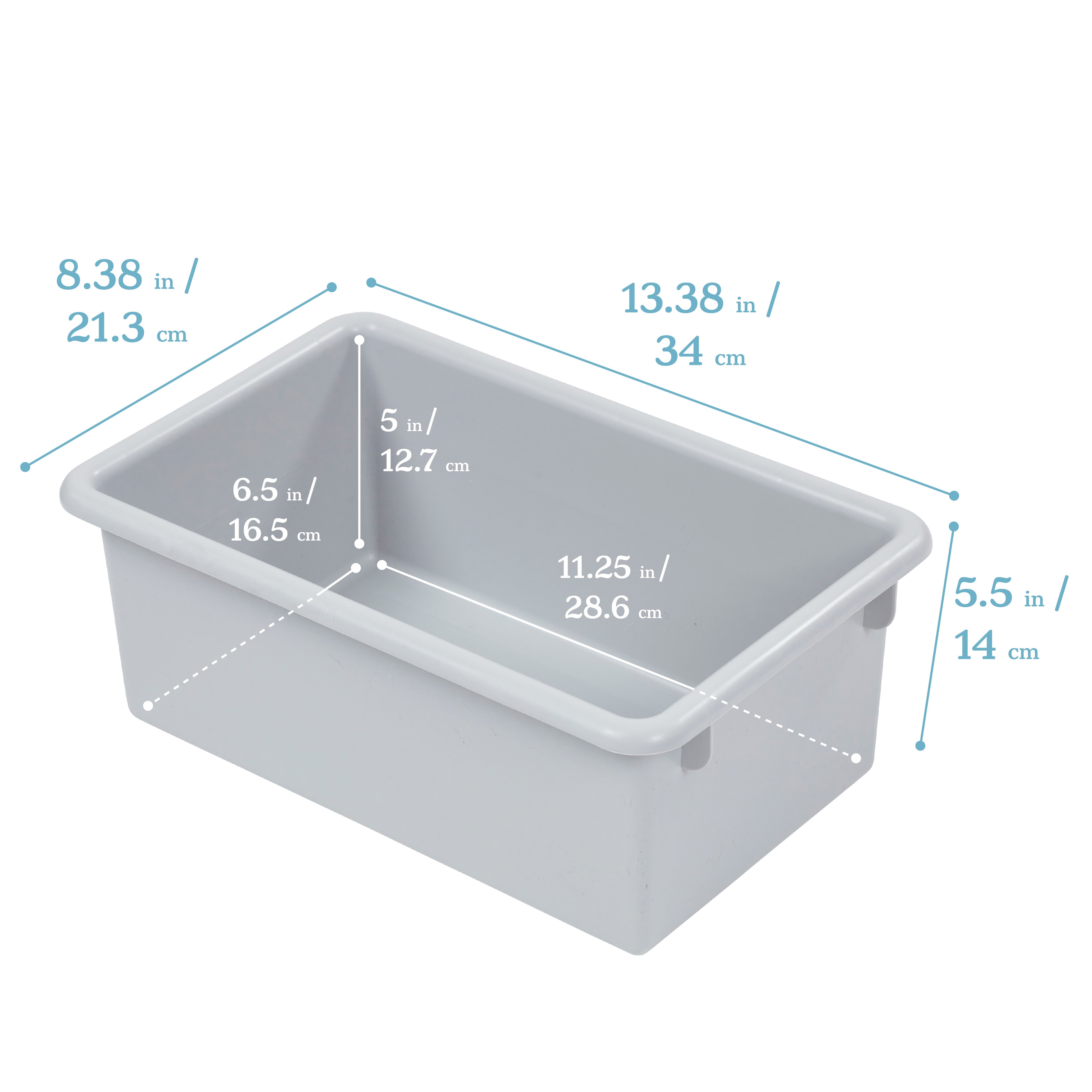 Cubby Storage Bin with Lid, 10-Piece