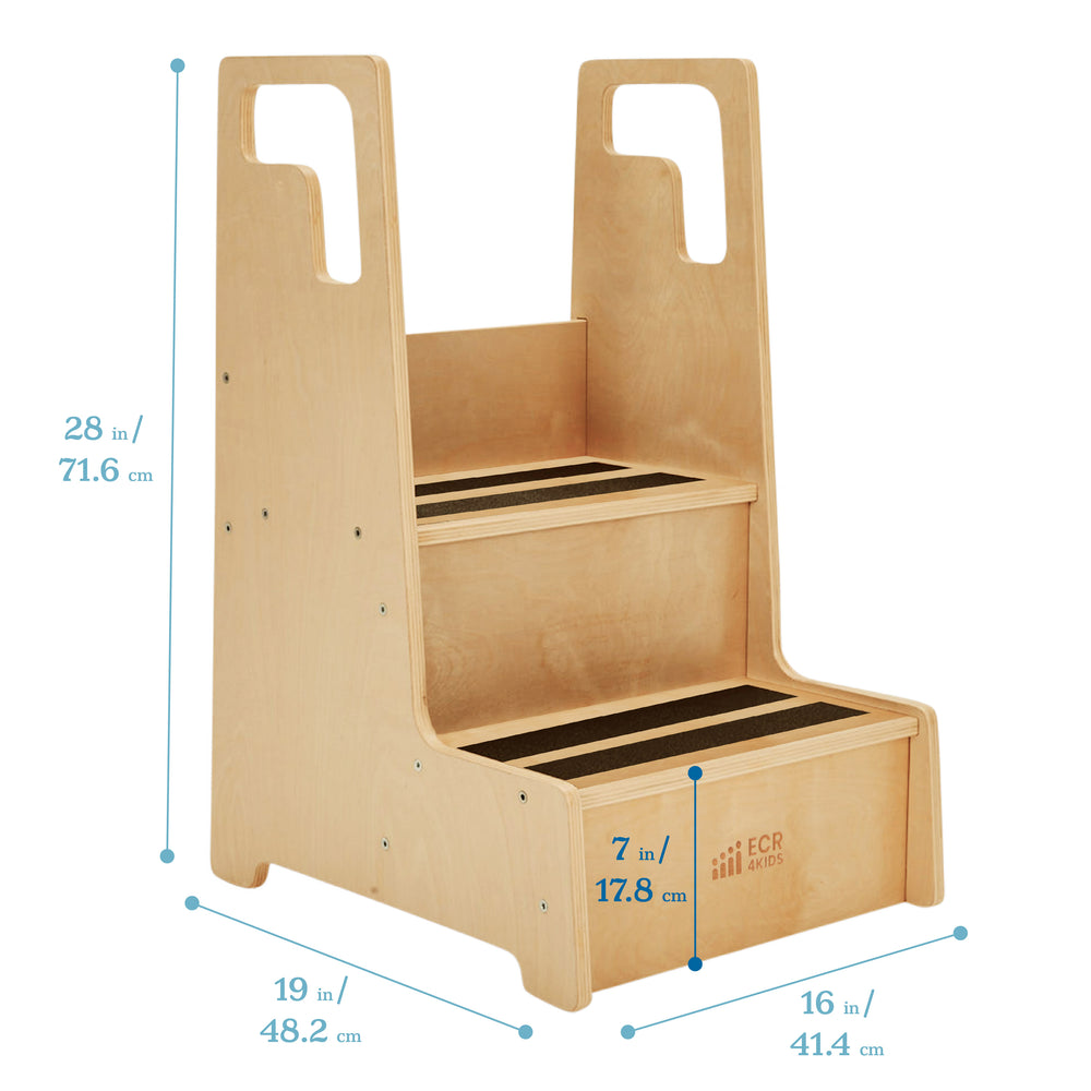 Reach-Up 2-Step Stool with Support Handles