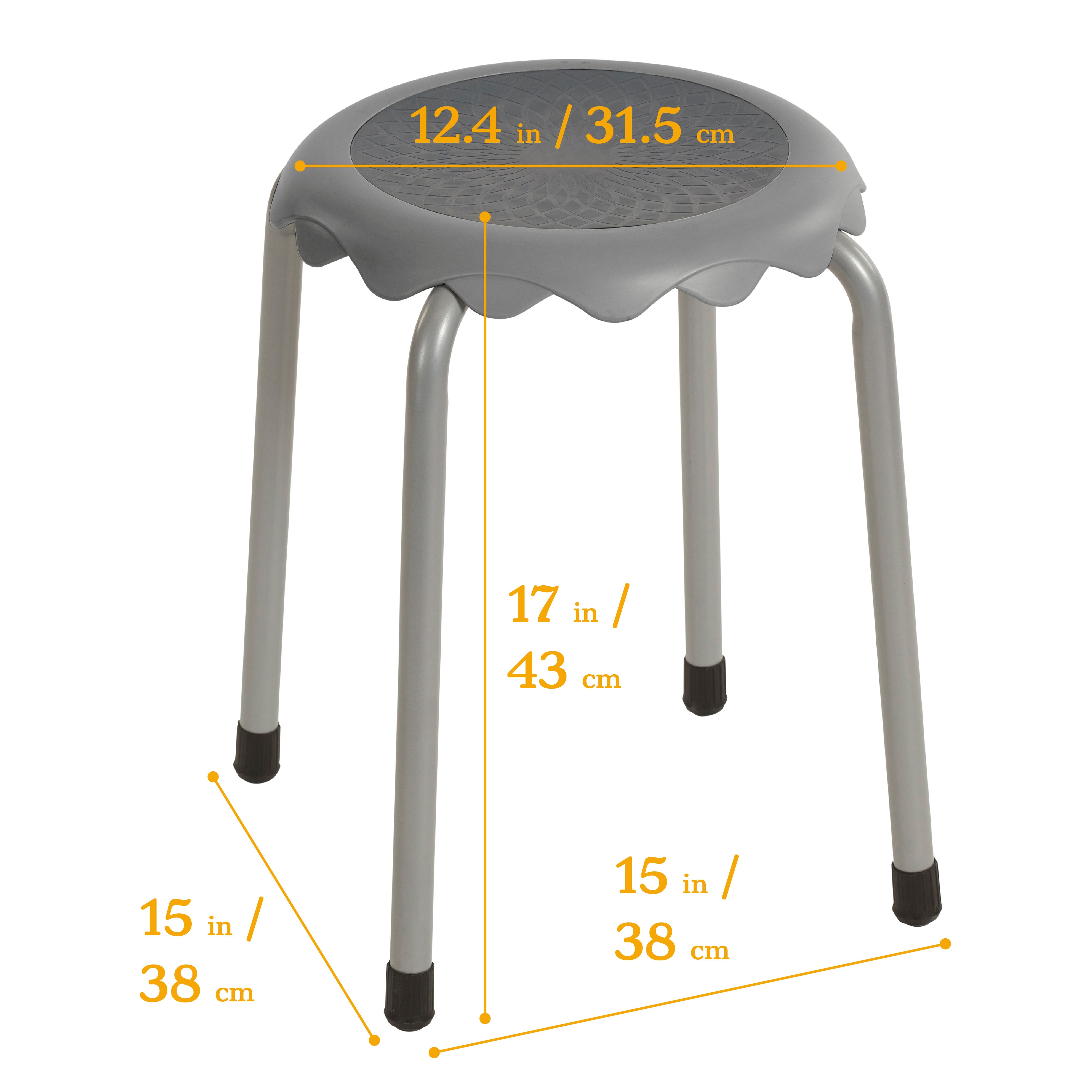 Daisy Stackable Stool with Glides Seating Set, 8-Piece