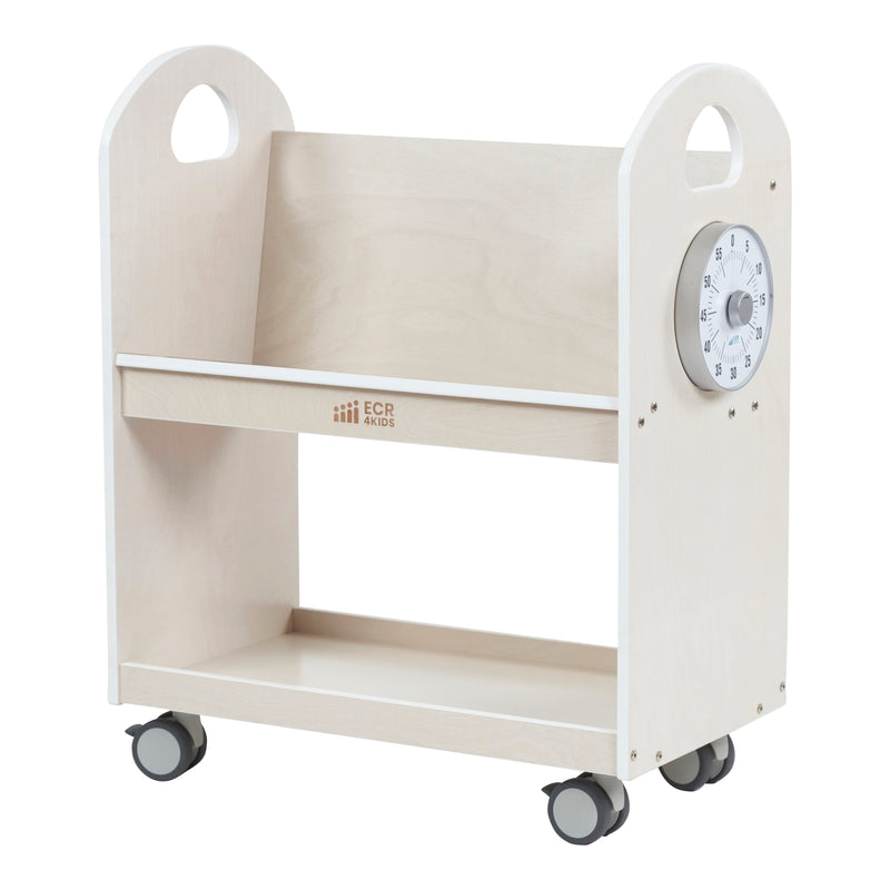 Mobile Book Cart with Countdown Timer, Classroom Bookshelf