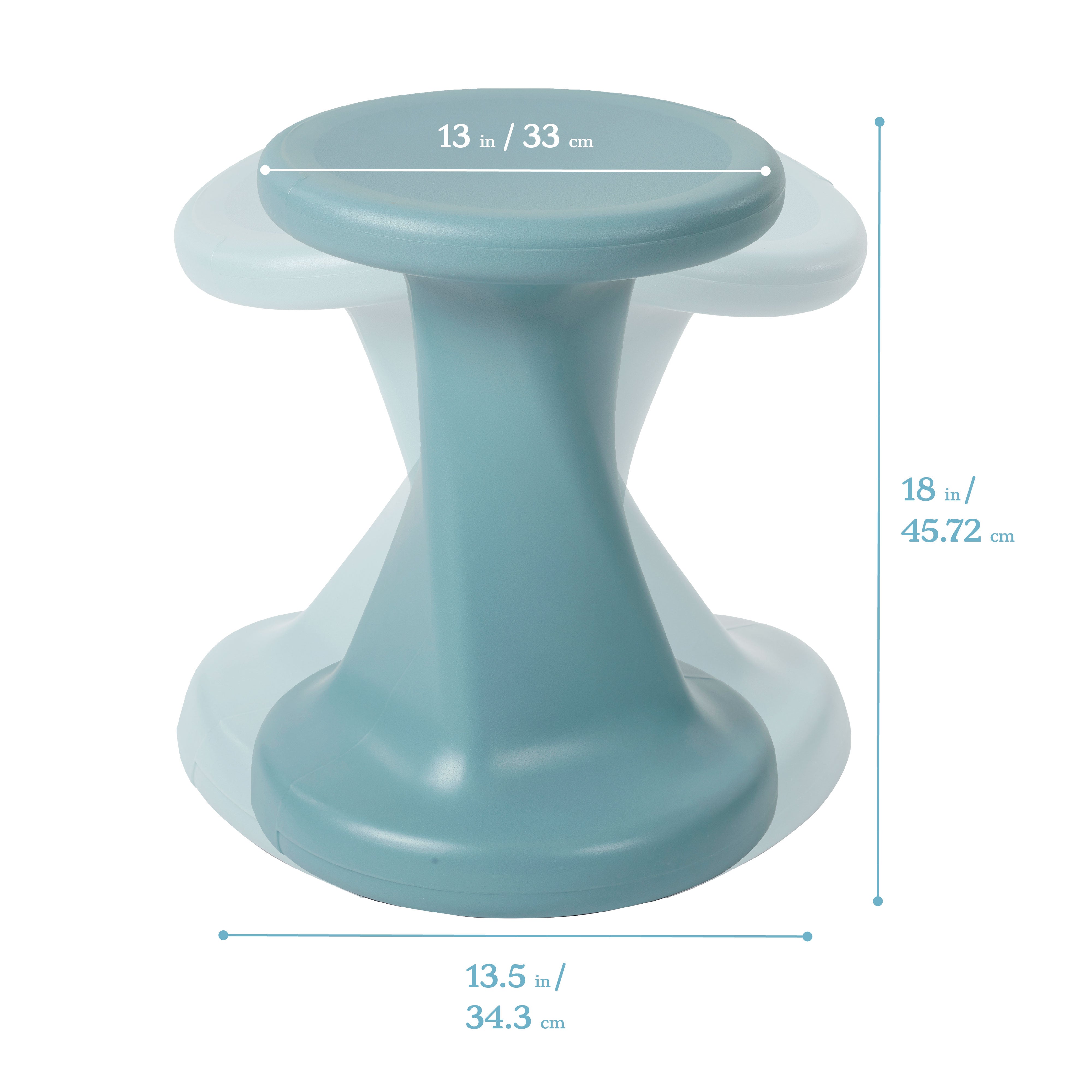 Twist Wobble Stool, 18in Seat Height