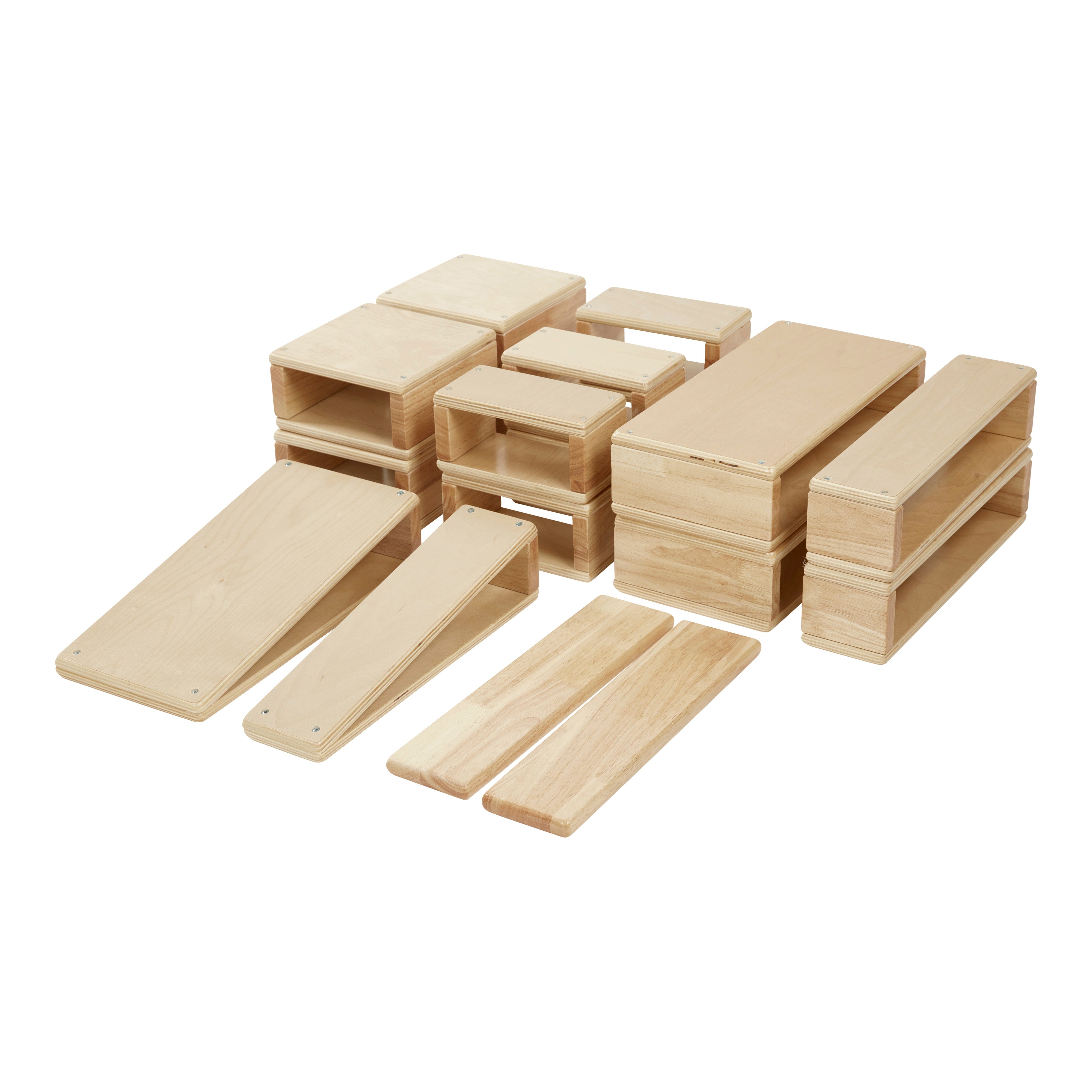 Hollow Wooden Building Block Set, 18-Piece
