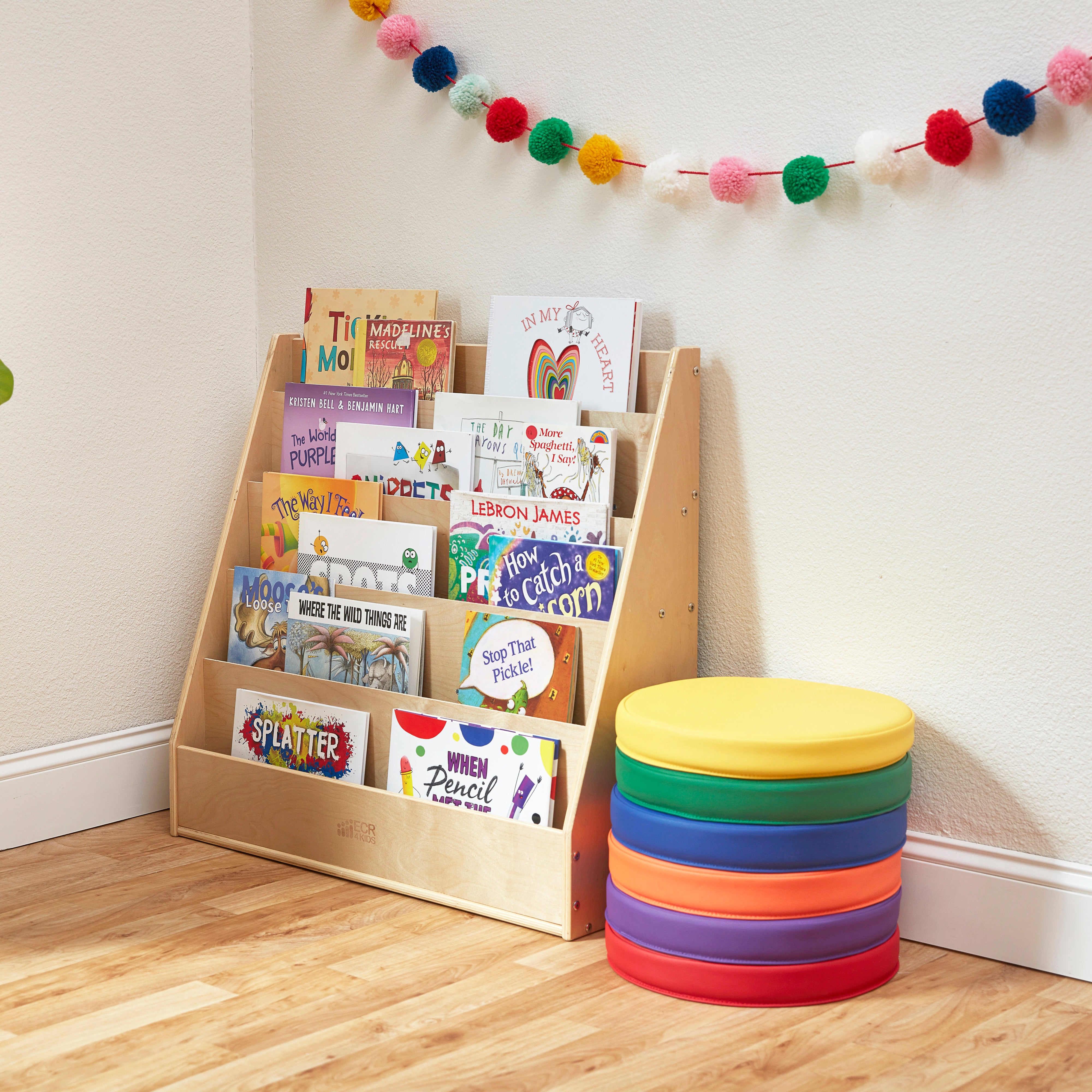 Floor Cushions, Round, 6-Piece