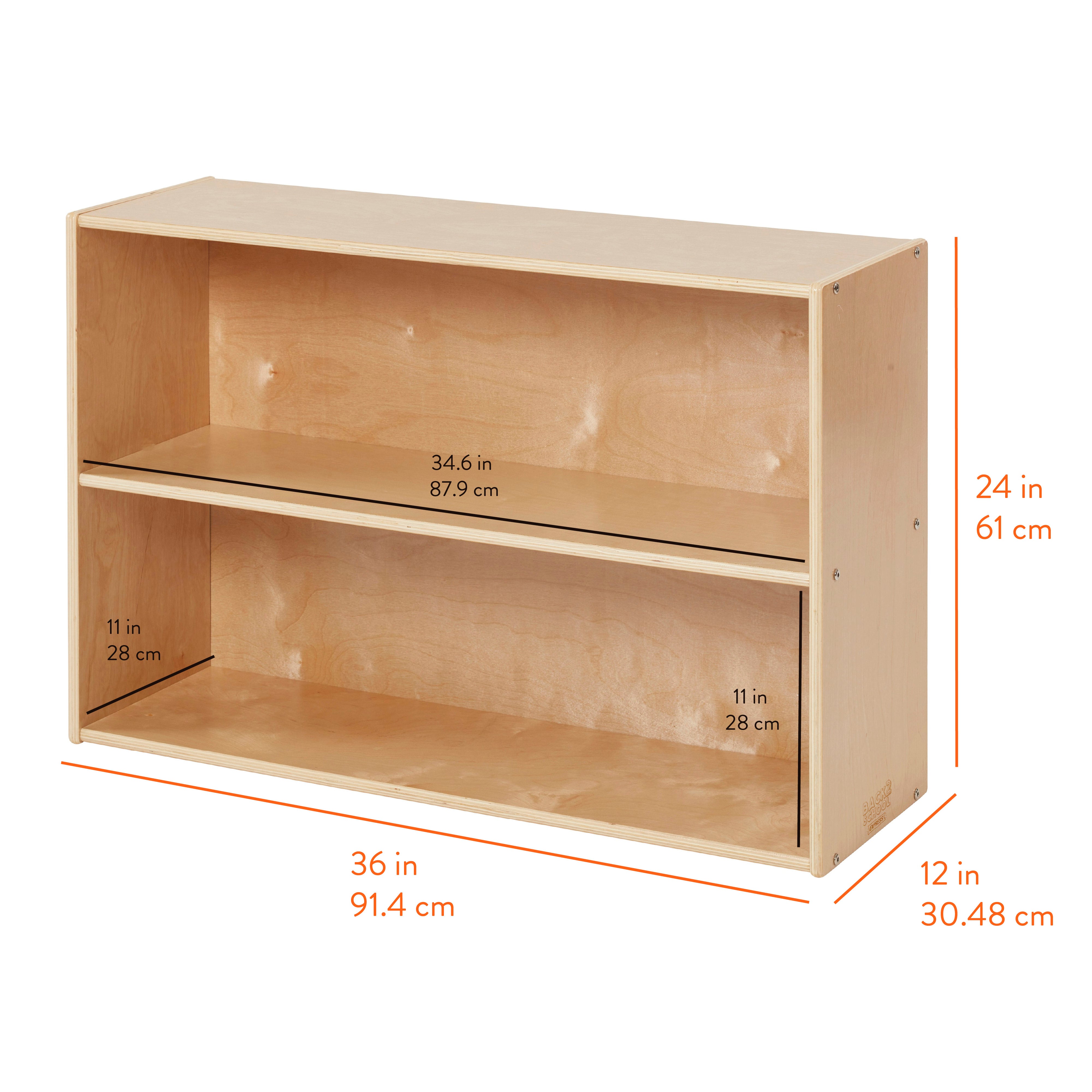 Sleekline 2-Shelf Storage Cabinet, 24in H