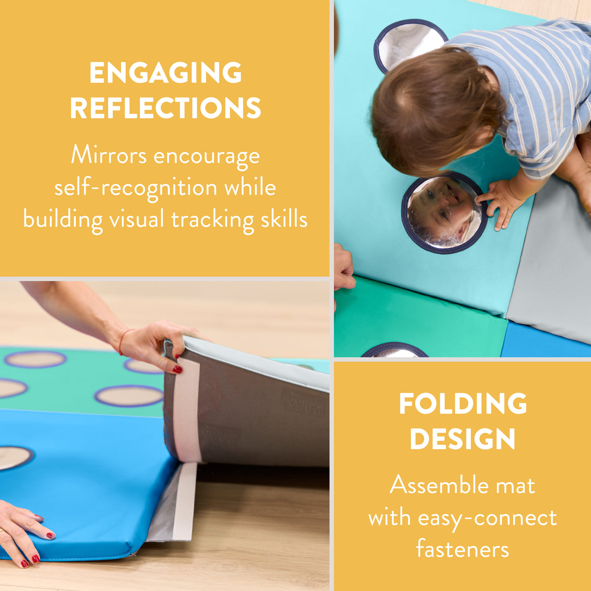 Roll & Reflect Counting Folding Activity Mat with Mirrors