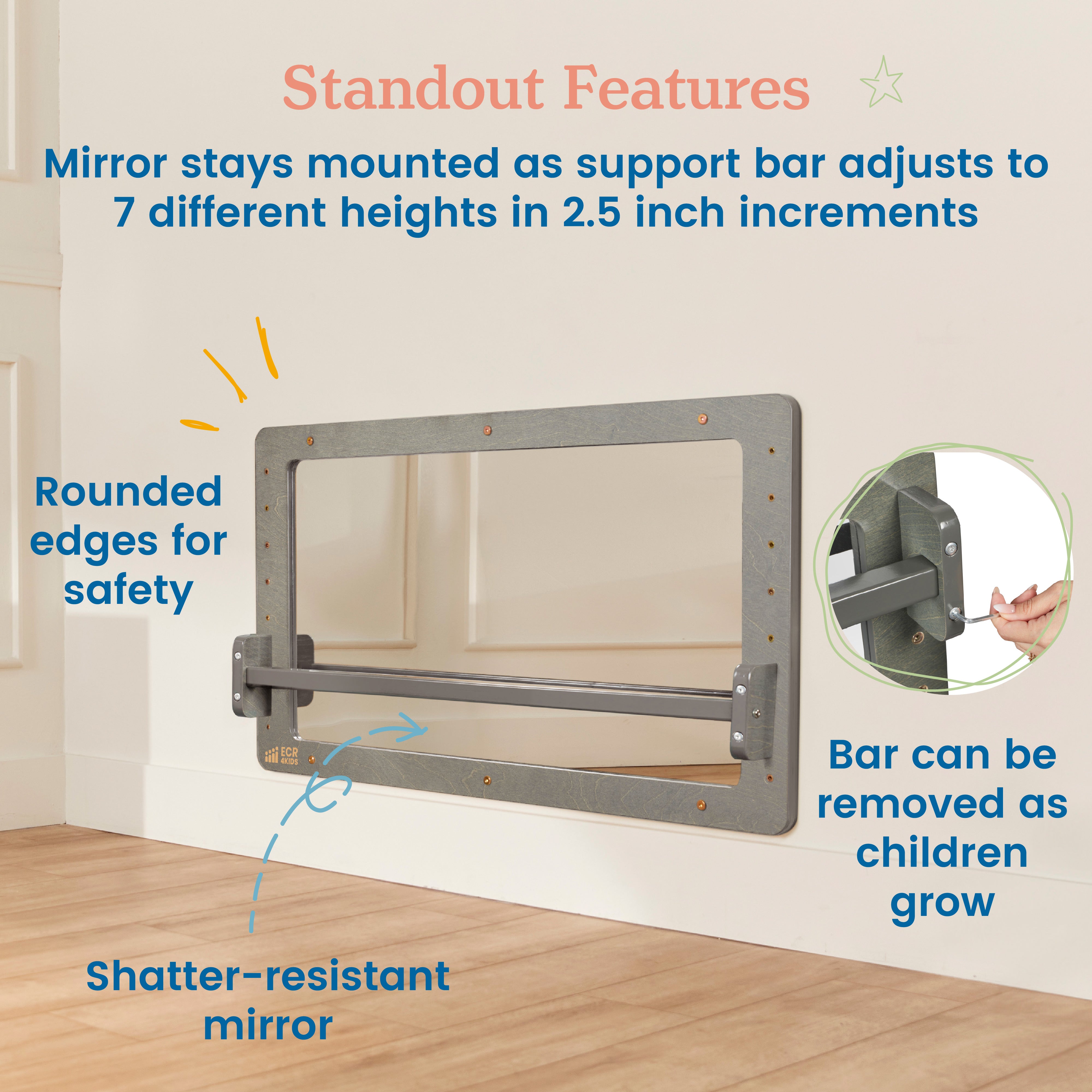 Wall-Mounted Coordination Mirror, Balance Mirror