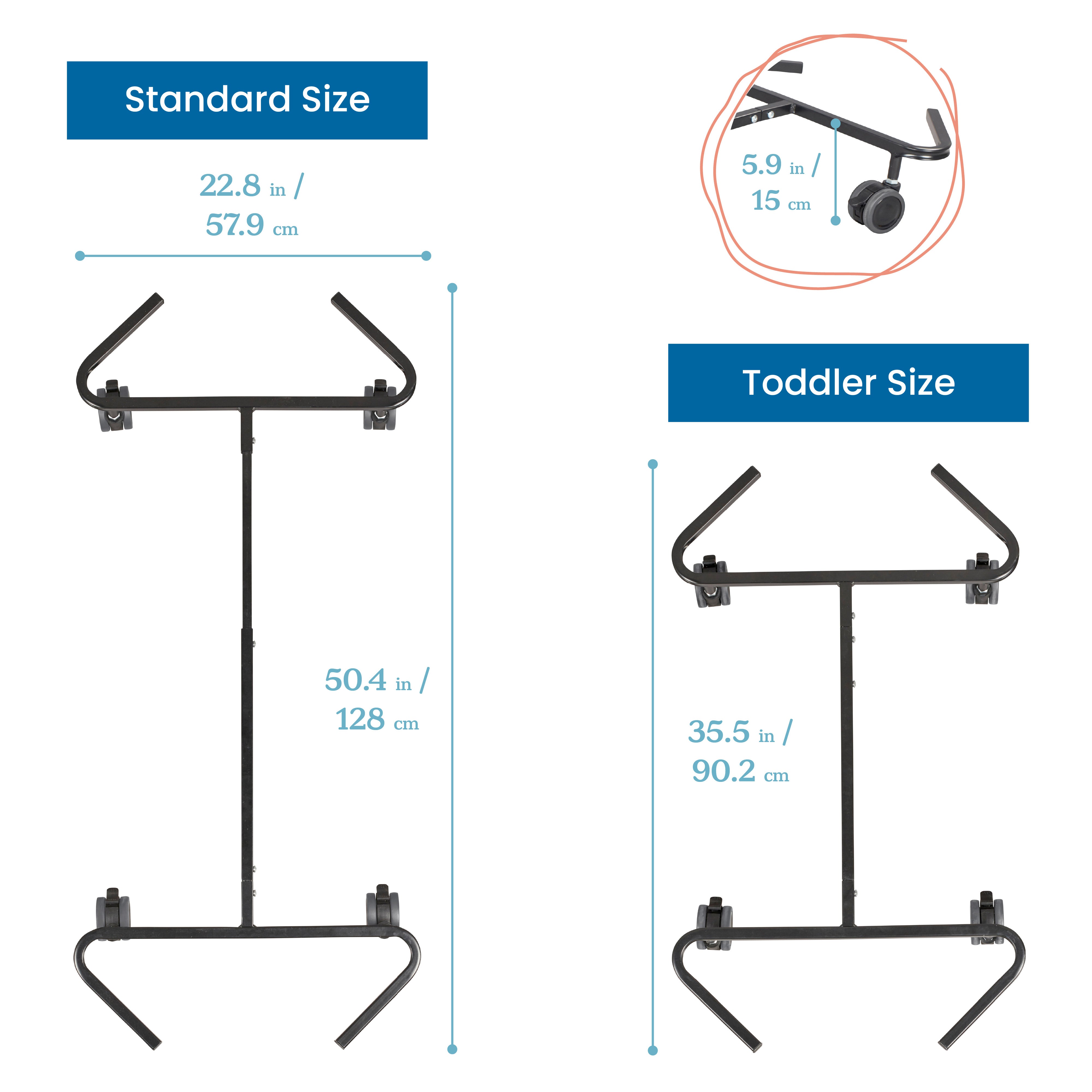 Stackable Kiddie Cots with Trolley, Assembled, Standard, 5-Pack