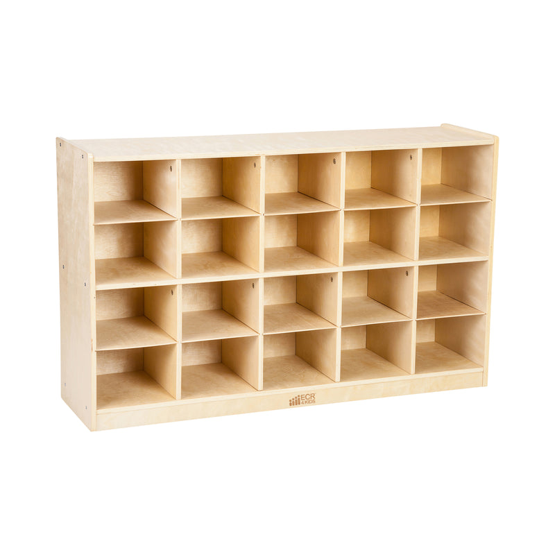 20 Cubby Mobile Tray Storage Cabinet, 4x5, Classroom Furniture